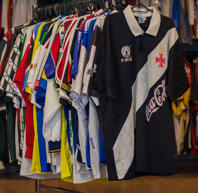 A venda da camisa de time de futebol