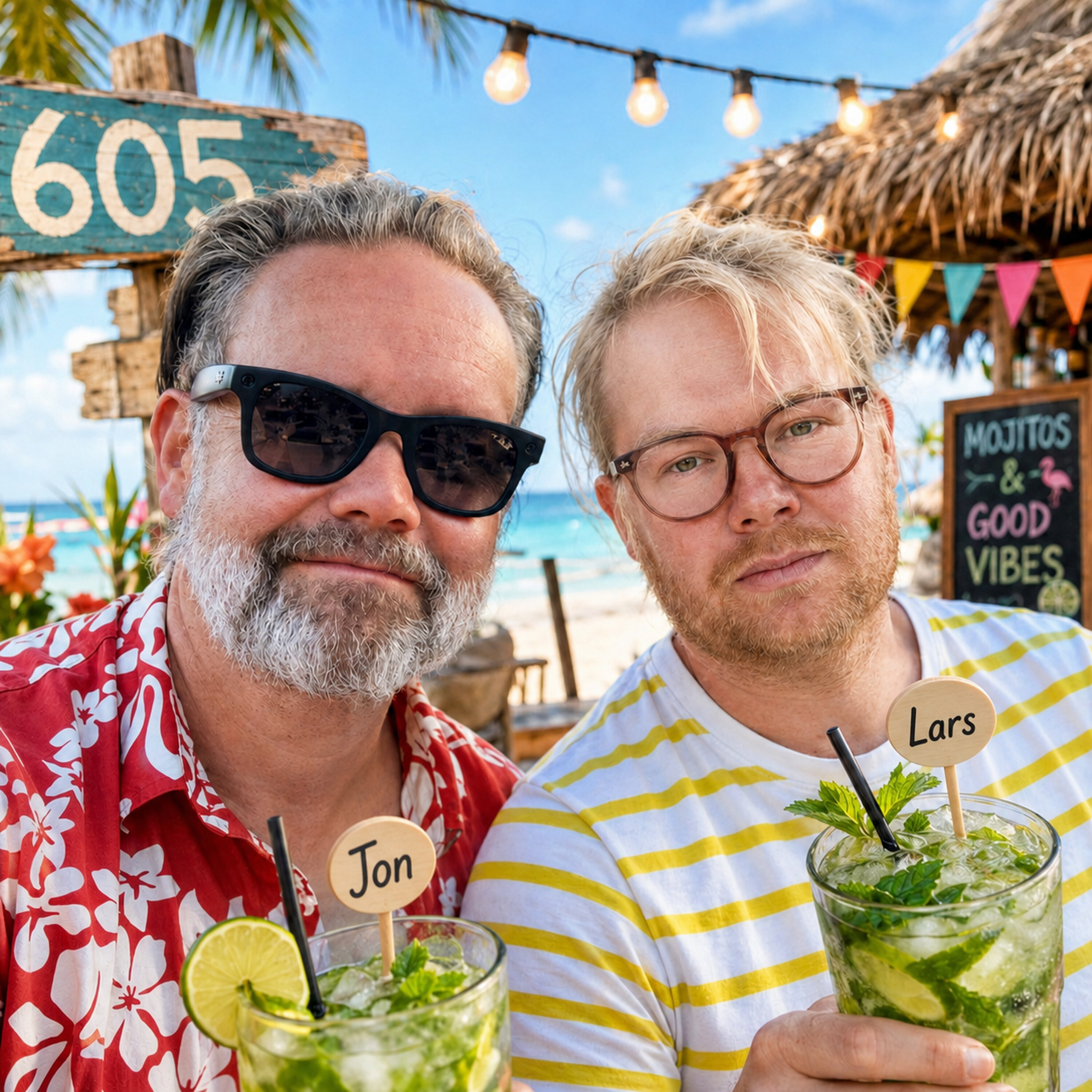 605 - Chill på stranda med Jon og Lars