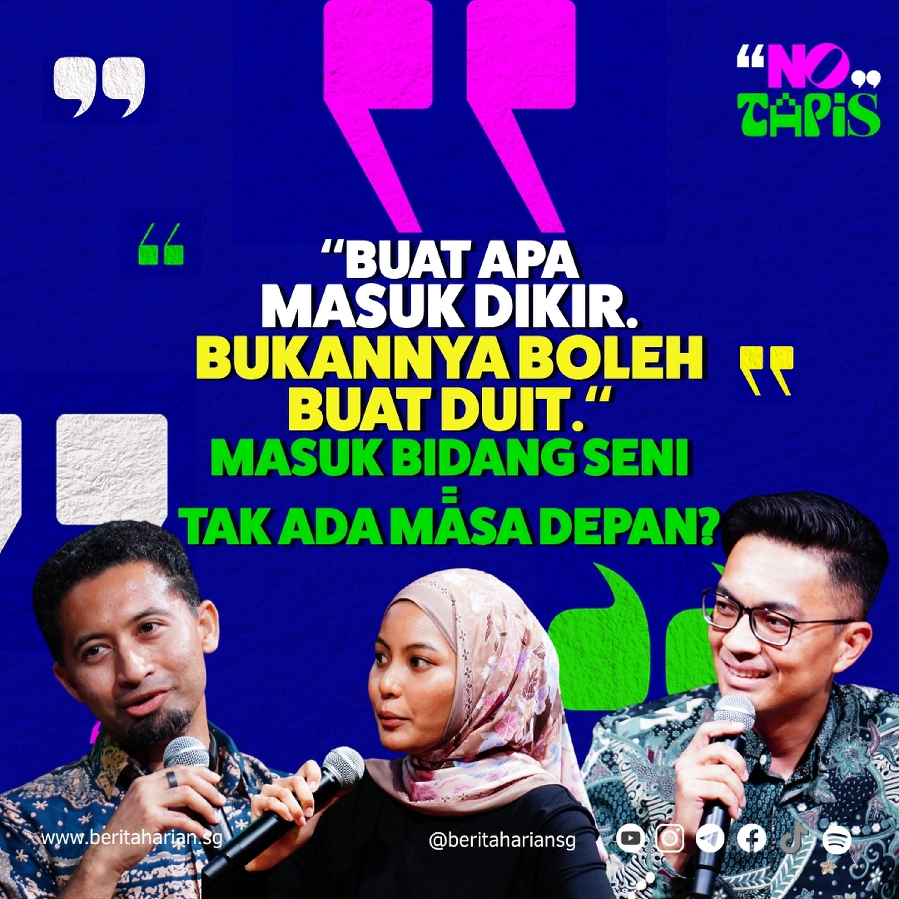 Episod 476 NoTapis - “Buat apa masuk dikir? Bukannya boleh buat duit..” Masuk bidang seni=tak ada masa depan? episode artwork