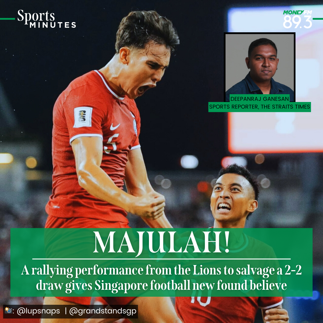 Sports Minutes: Singapore show signs of renewed belief to steal a point against China