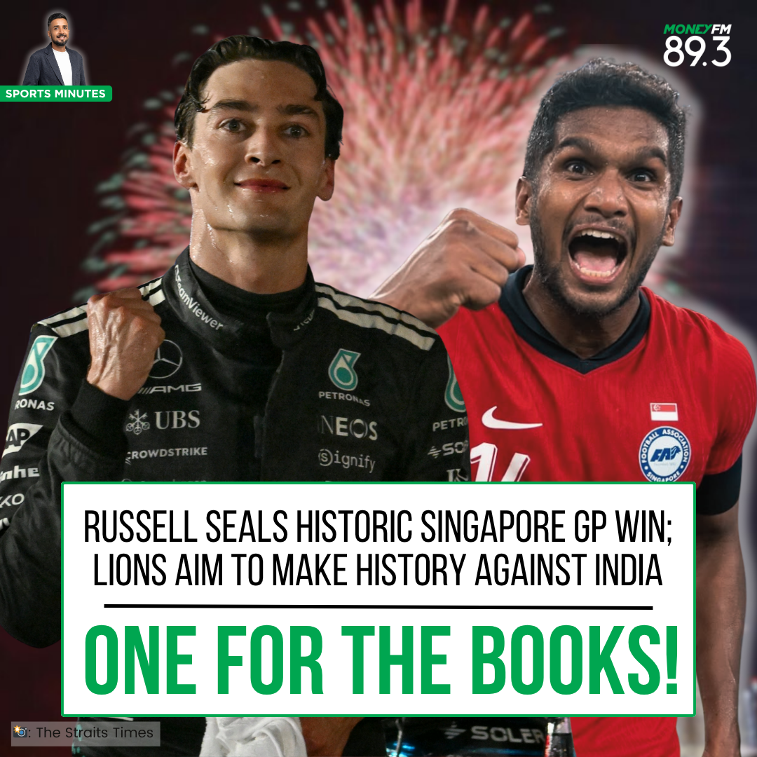 Sports Minutes: Russell seals historic win at the Singapore Grand Prix, while the Lions aim to make history against India