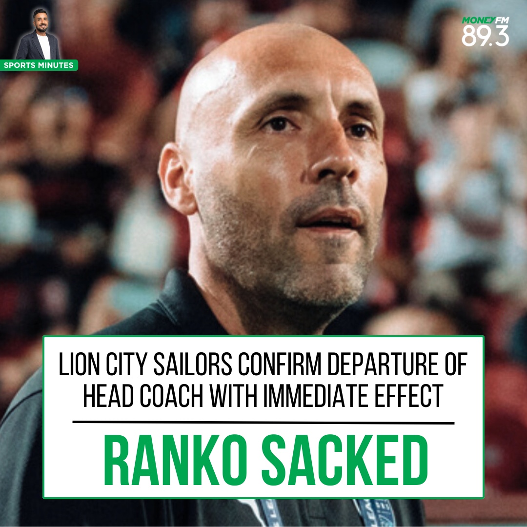 Sports Minutes: Lion City Sailors part ways with Head Coach Aleksandar Ranković with immediate effect