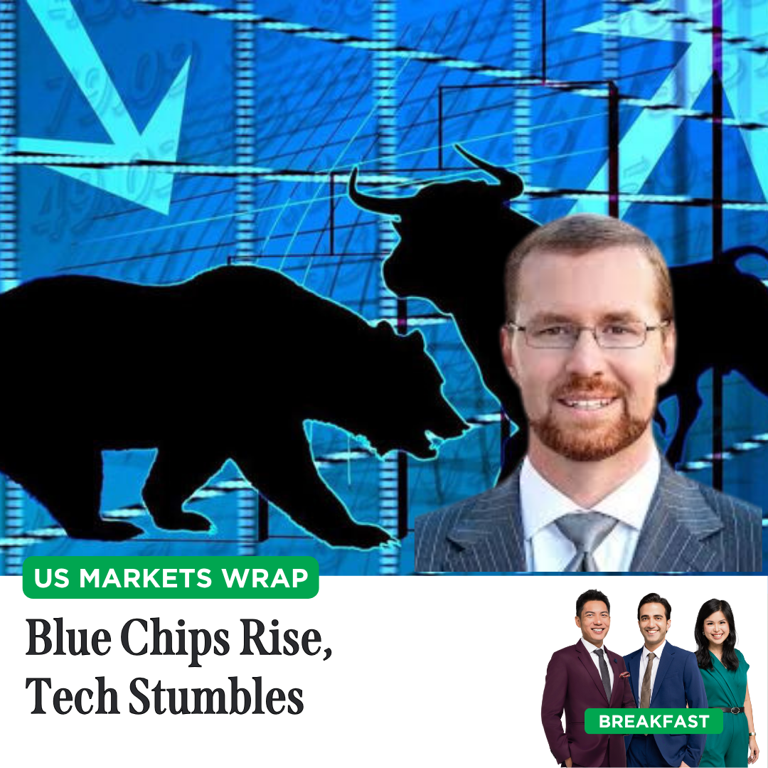US Markets Wrap: Blue Chips Rise, Tech Stumbles