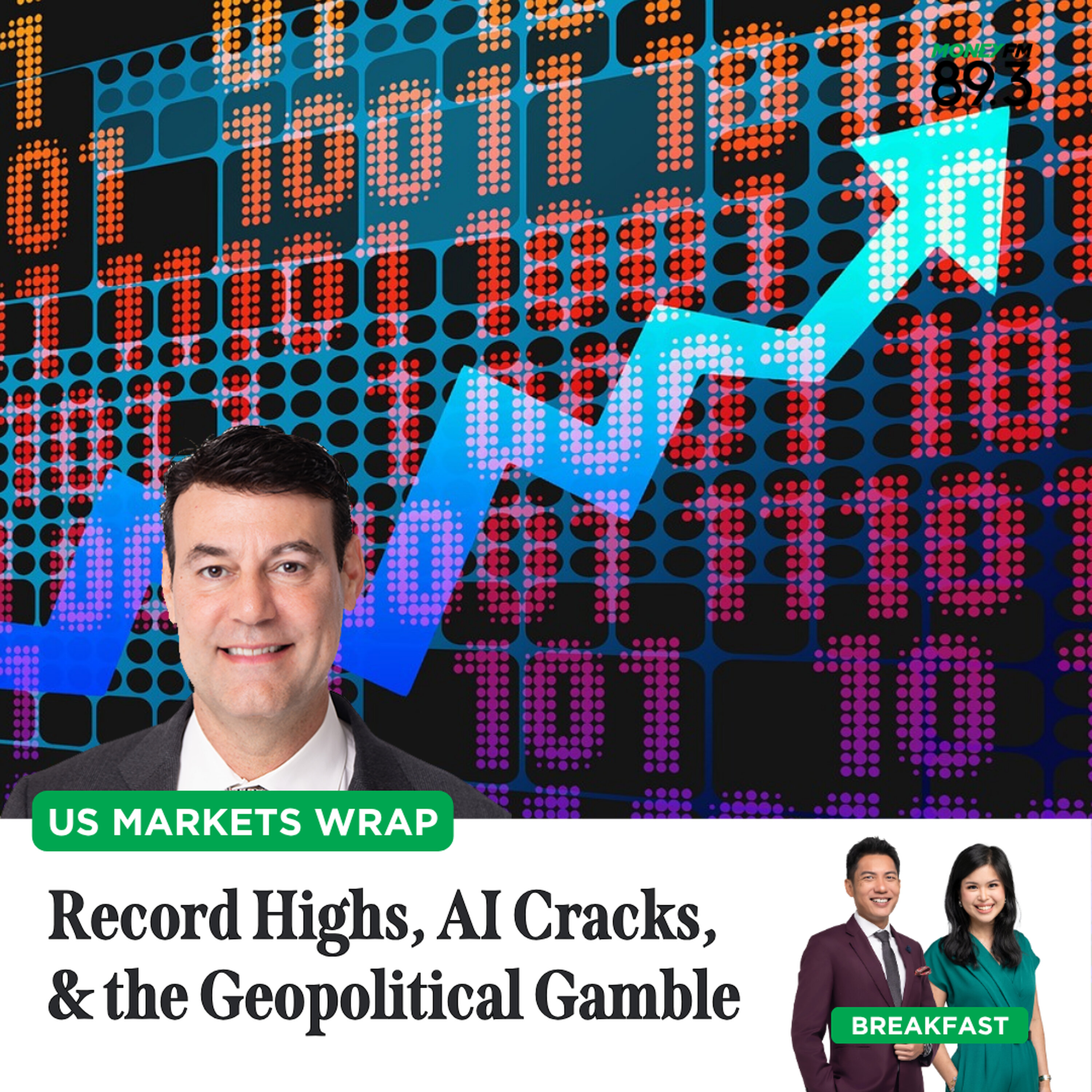 US Markets Wrap: Record Highs, AI Cracks, and the Geopolitical Gamble episode artwork