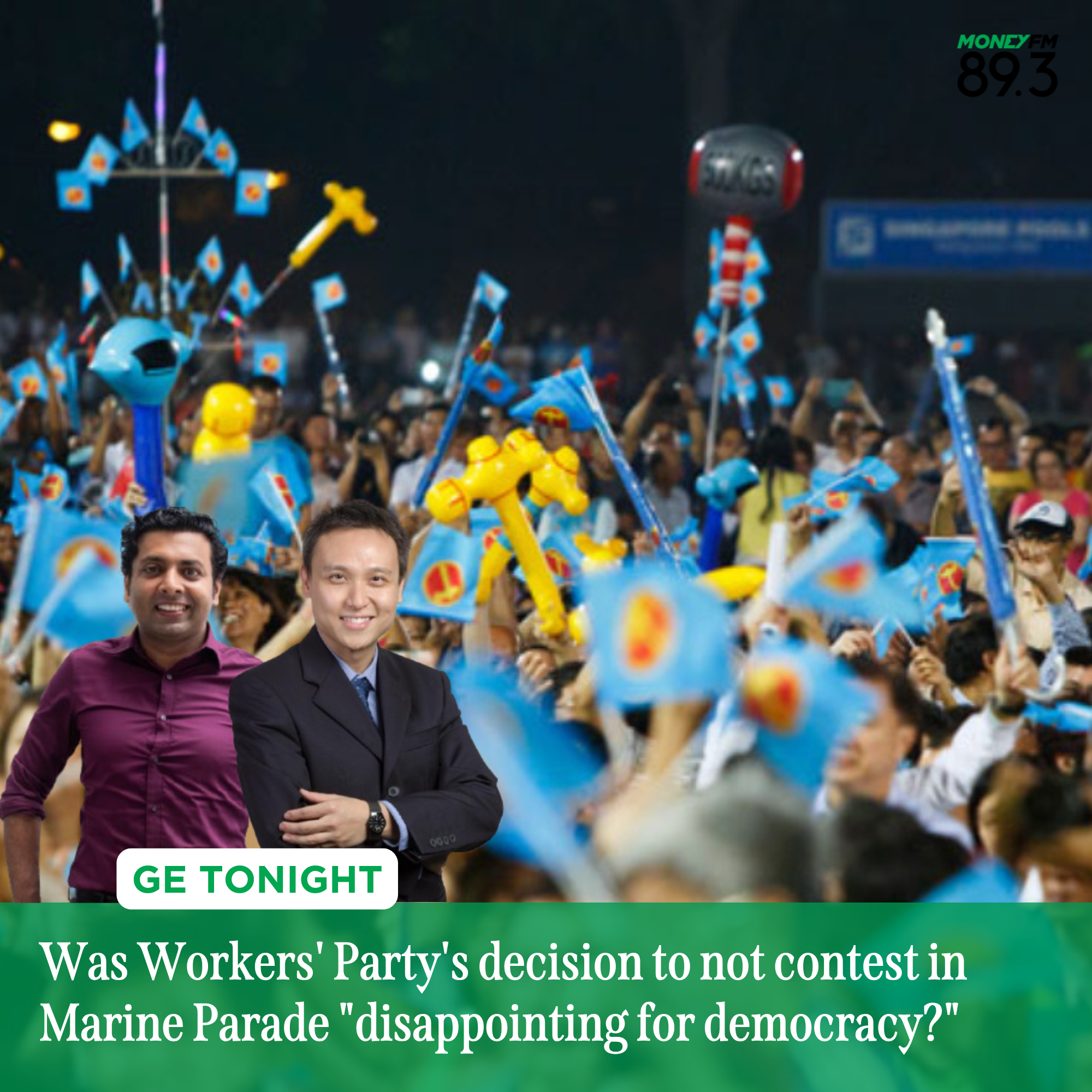 GE Tonight: Was Workers' Party's decision to not contest in Marine Parade "disappointing for democracy?"