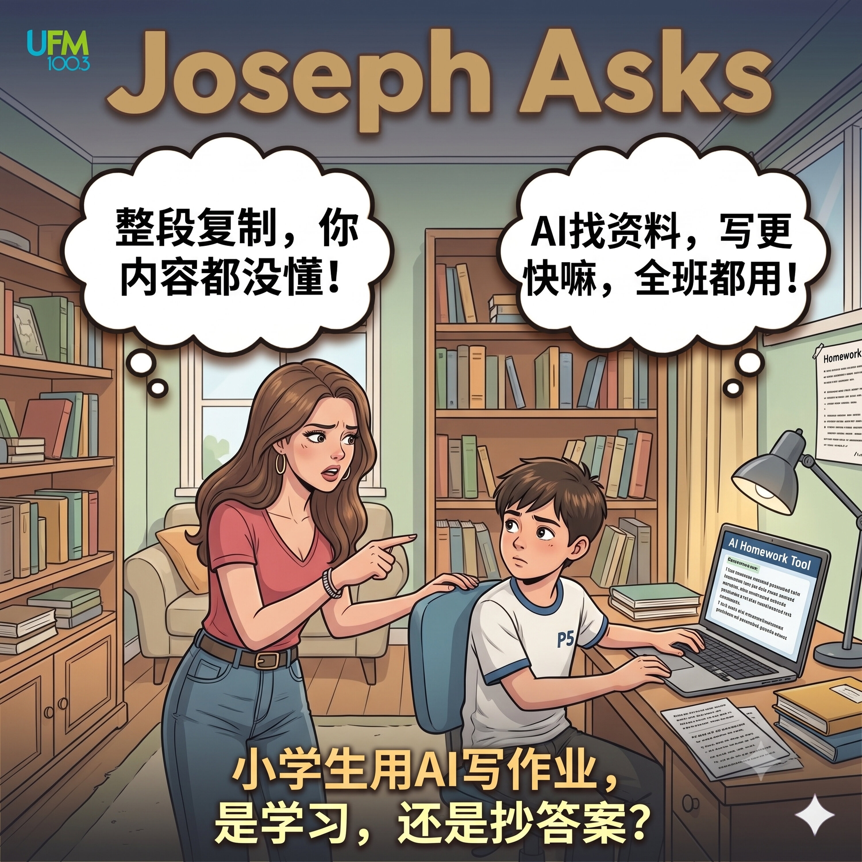 小学生用AI写作业,是学习,还是抄答案?