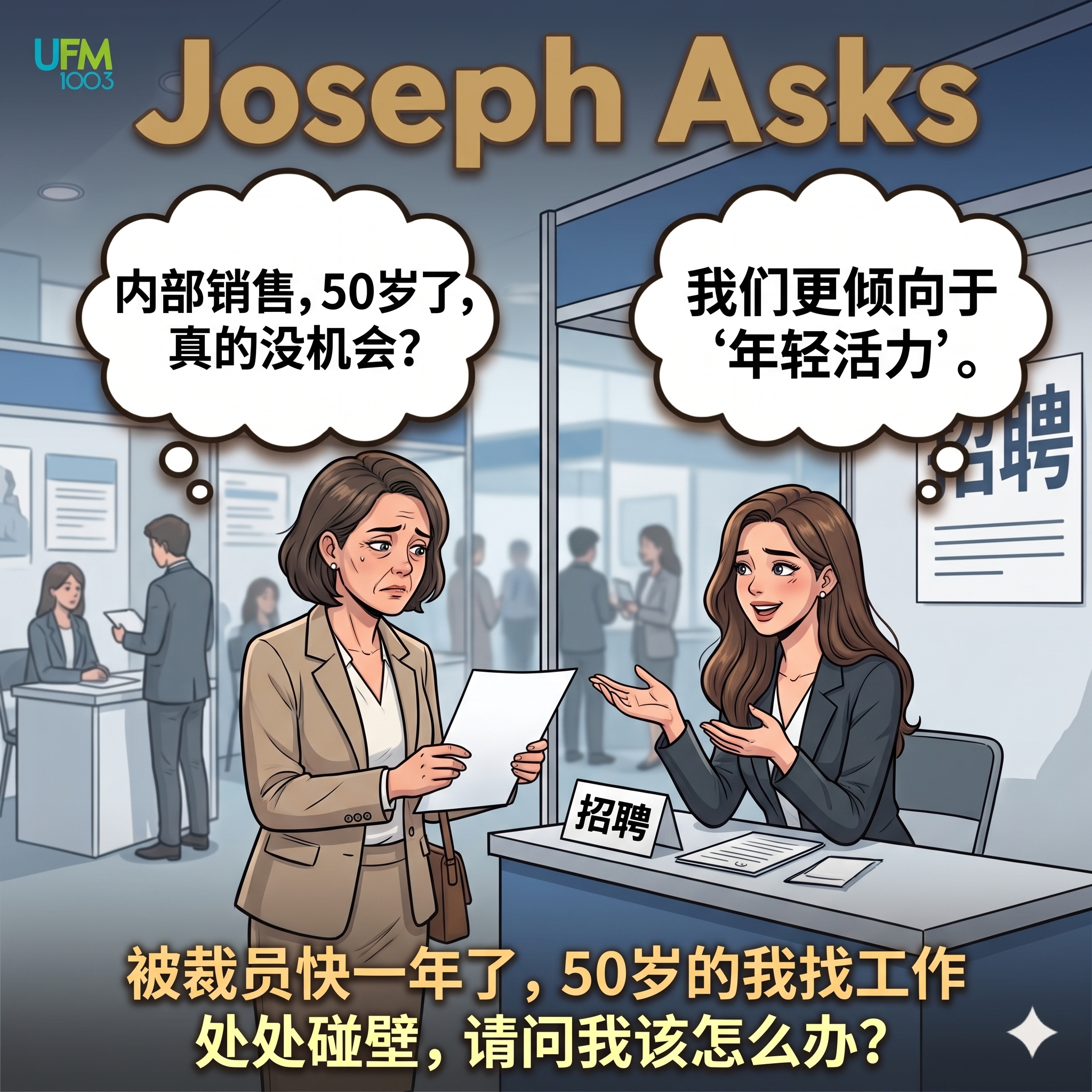 被裁员快一年了，50岁的我找工作处处碰壁，请问我该怎么办？