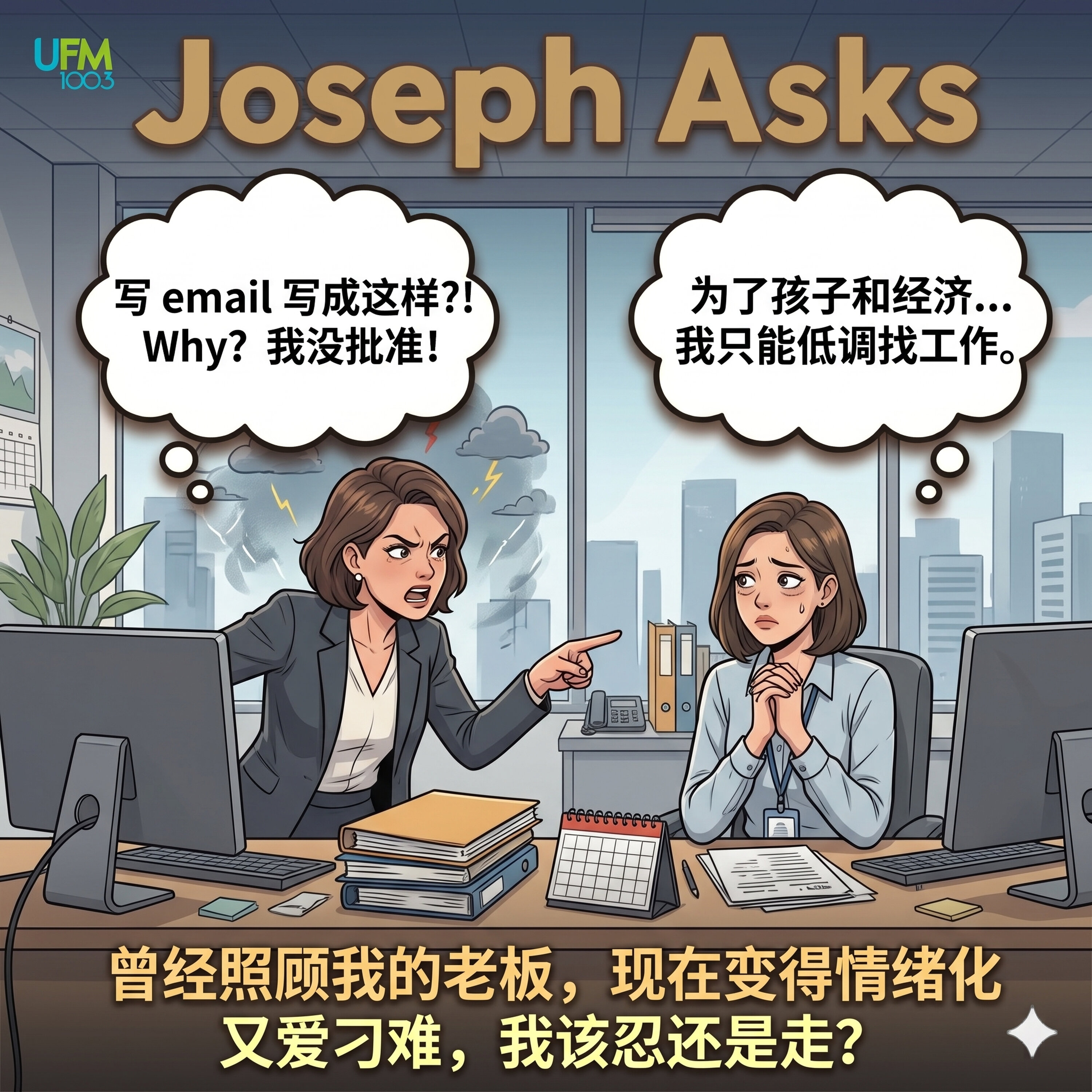 曾经照顾我的老板,现在变得情绪化又爱刁难,我该忍还是走?