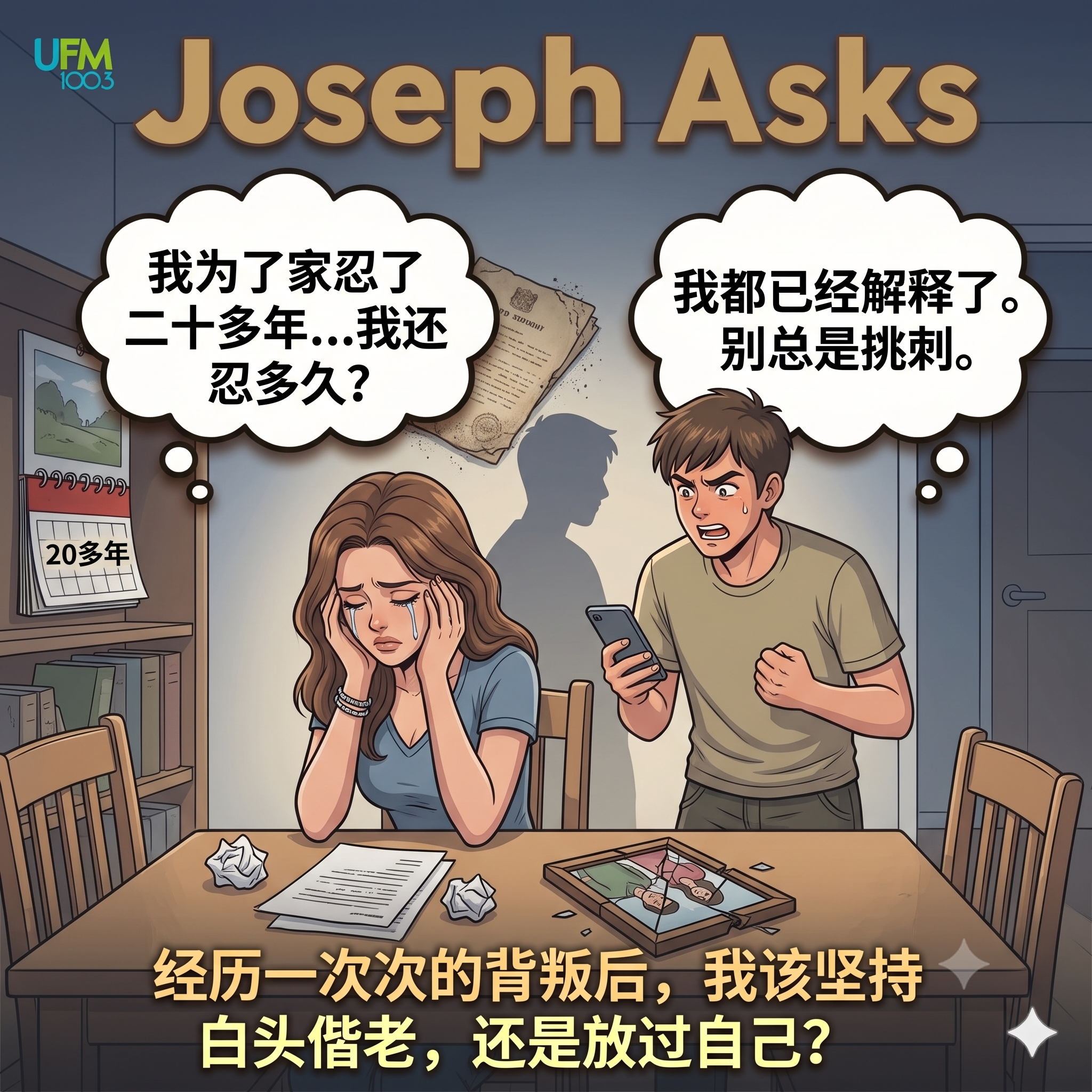 经历一次次的背叛后，我该坚持白头偕老，还是放过自己？