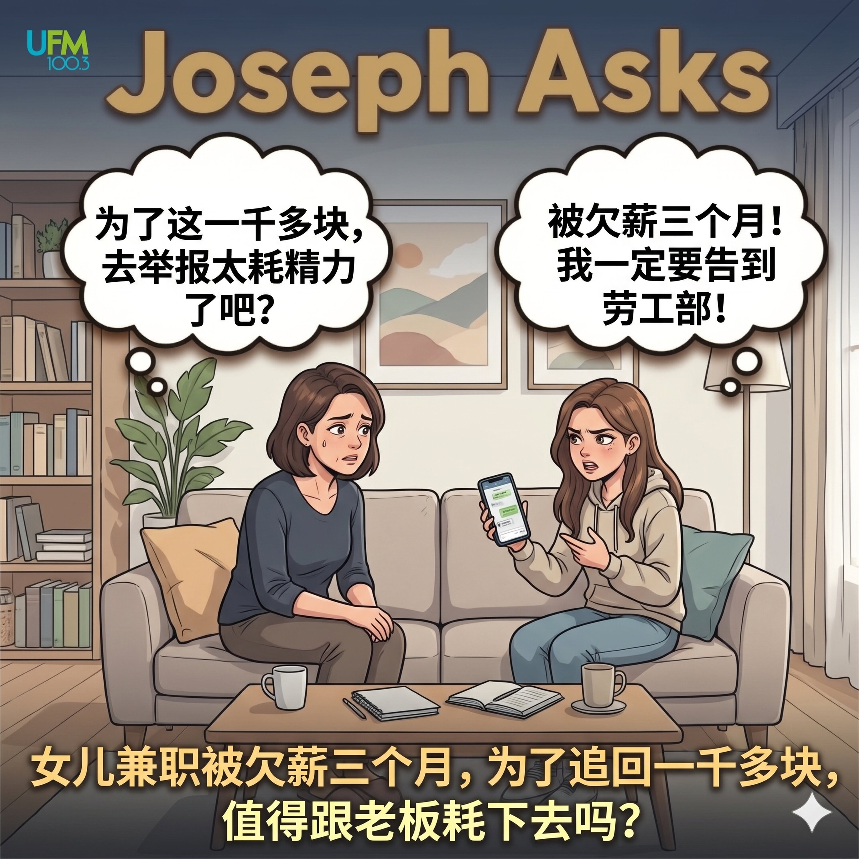 女儿兼职被欠薪三个月,为了追回一千多块,值得跟老板耗下去吗?