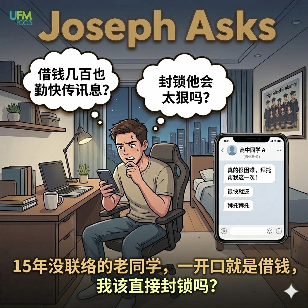 15年没联络的老同学，一开口就是借钱，我该直接封锁吗？