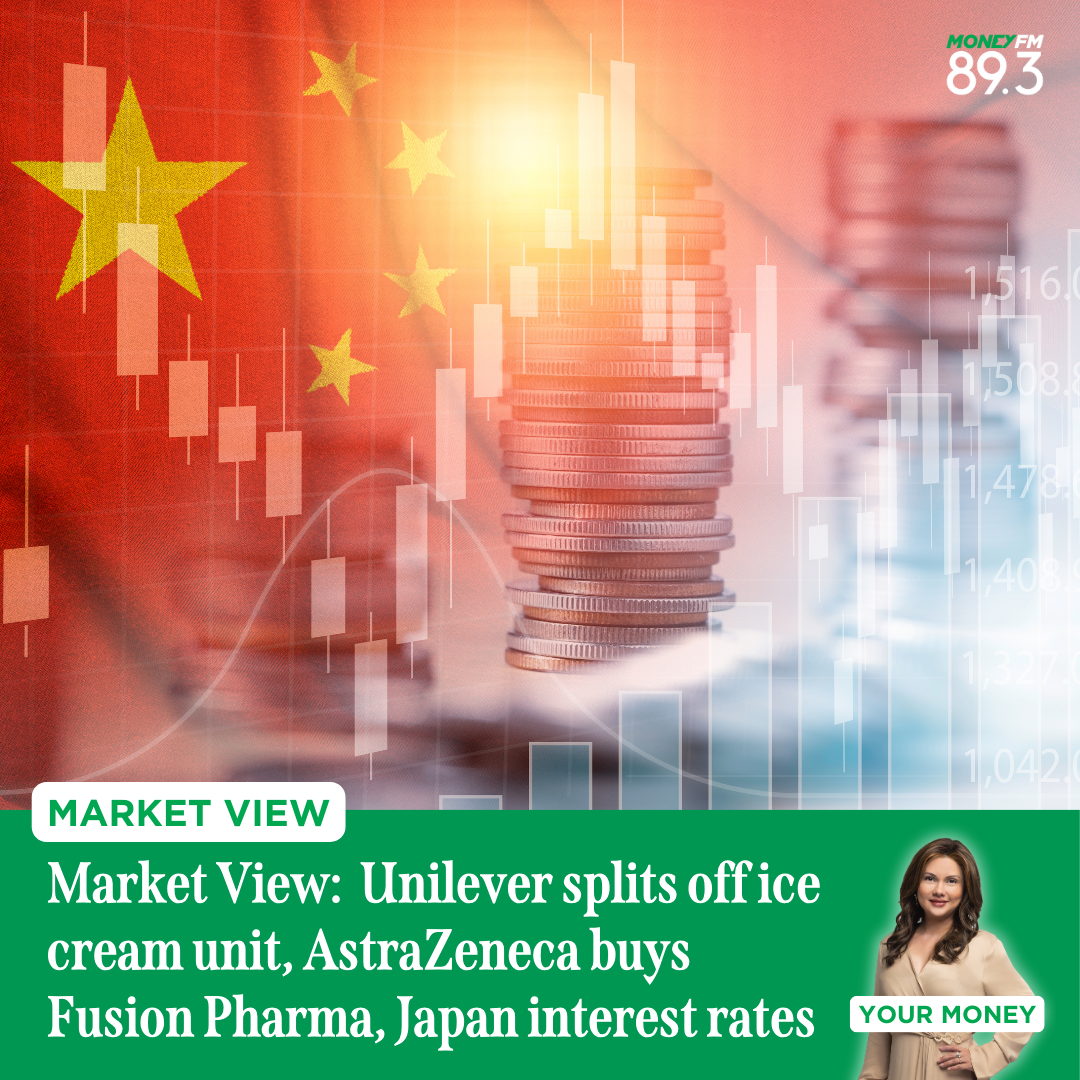Market View: Unilever splits off ice cream unit, AstraZeneca buys Fusion Pharma, Japan interest rates hike, Chipotle, GoTo, Cocoa Prices, Xiaomi, SingPost