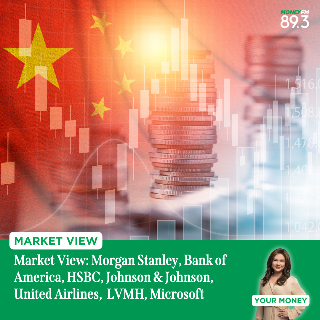 Market View:  Morgan Stanley,  Bank of America,  HSBC,  Johnson & Johnson,  United Airlines,   LVMH,  Microsoft