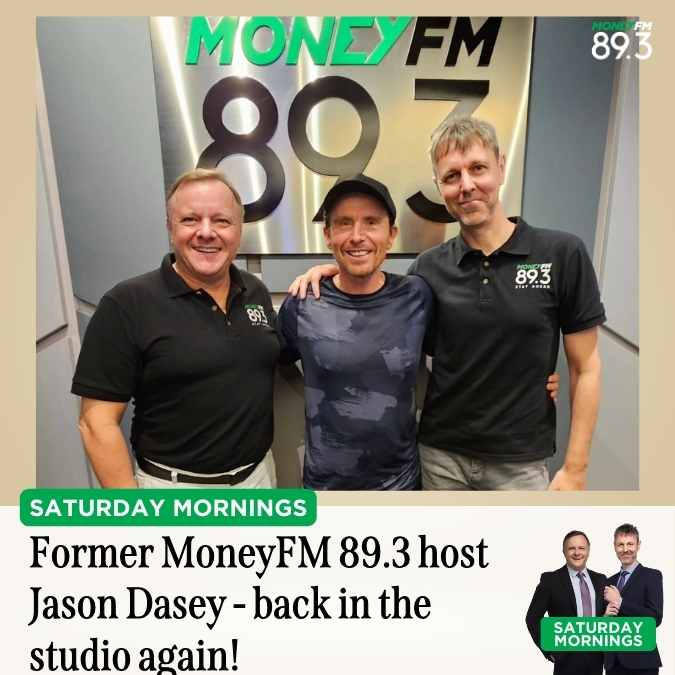 Saturday Mornings: Return to MoneyFM 89.3... Australian journalist and broadcaster Jason Dasey  back in Toa Payoh!