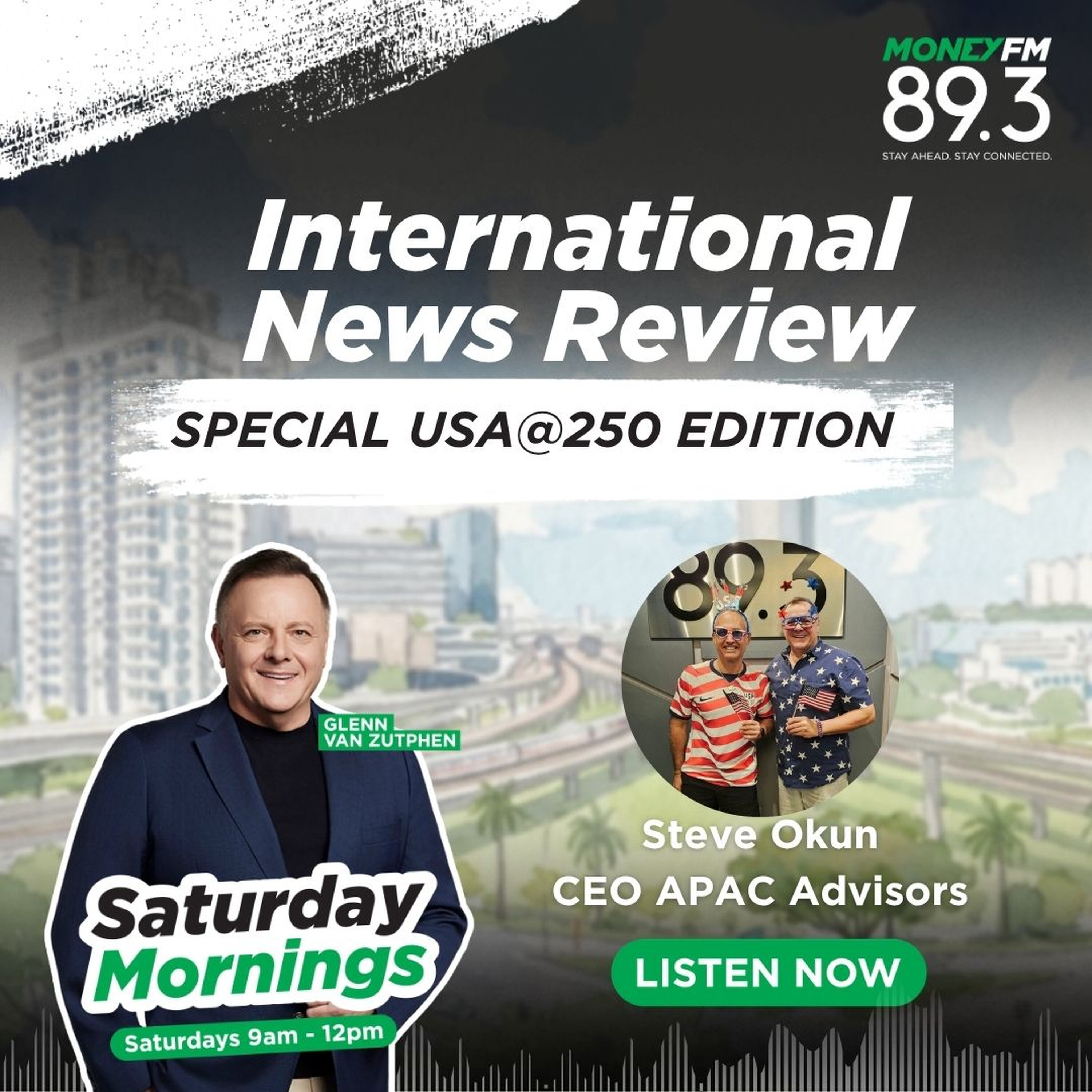 Saturday Mornings International News Review: USMCA Shock, Singapore’s Hellfire Buy. and America’s 250th Birthday Pollution episode artwork