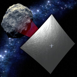 Sailing to an Asteroid on the Light of the Sun