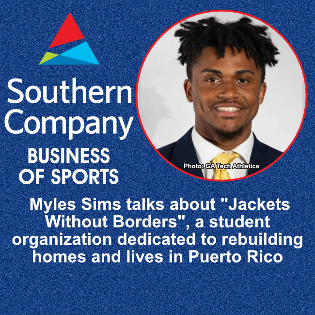 Business of Sports: Myles Sims talks about his "Jackets Without Borders" an organization dedicated to rebuilding homes