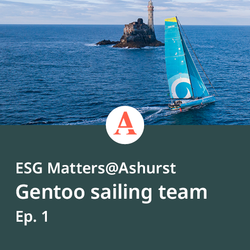 Sustainability and Sailing - Ashurst & Gentoo Sailing team