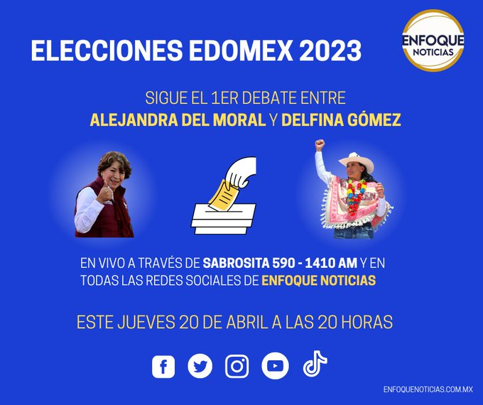 Así será el formato del debate entre las candidatas a la Gubernatura del Edomex