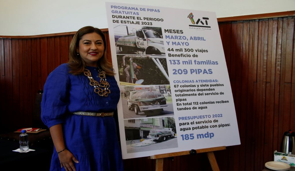 Alcaldía Tlalpan no cobrará pipas de agua en temporada de estiaje: Alfa González
