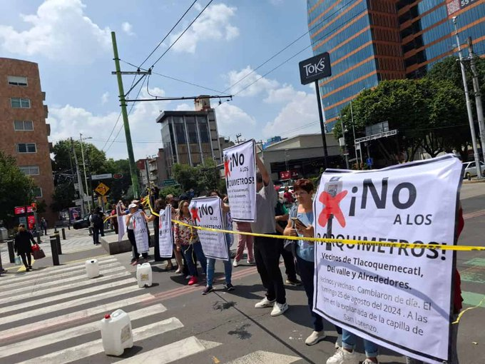 Vecinos de la Del Valle dispuestos a volver a salir a la calle a mostrar descontento por parquímetros