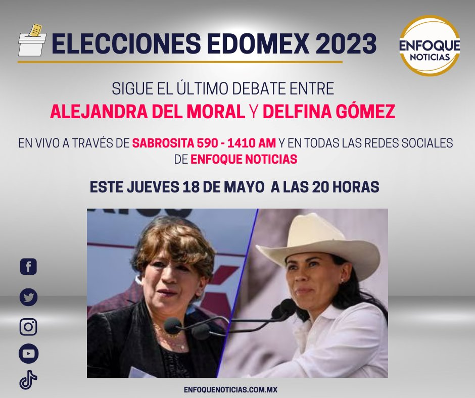 Conoce aquí el formato del Debate entre las candidatas del Edomex