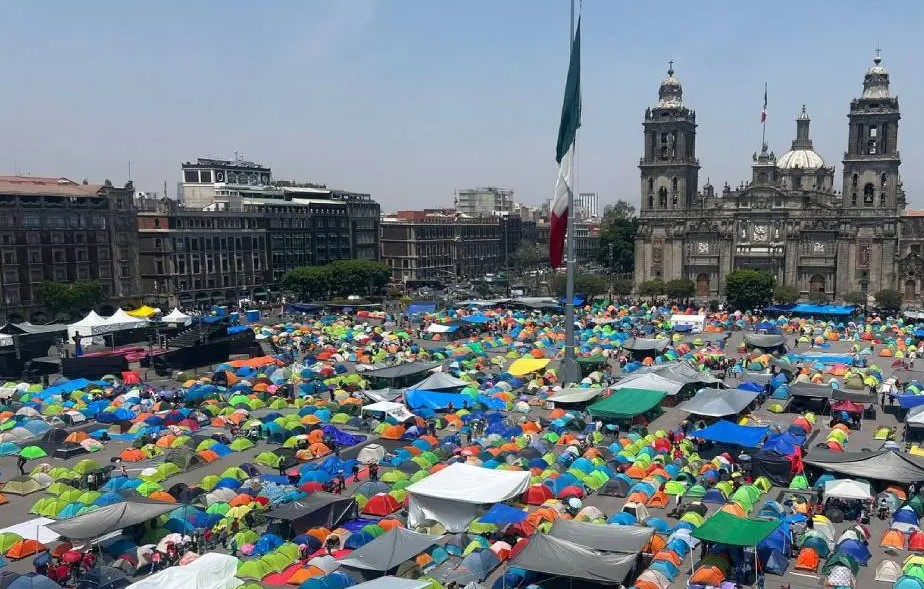 Canaco CDMX reportan afectaciones económicas por campamento de la CNTE