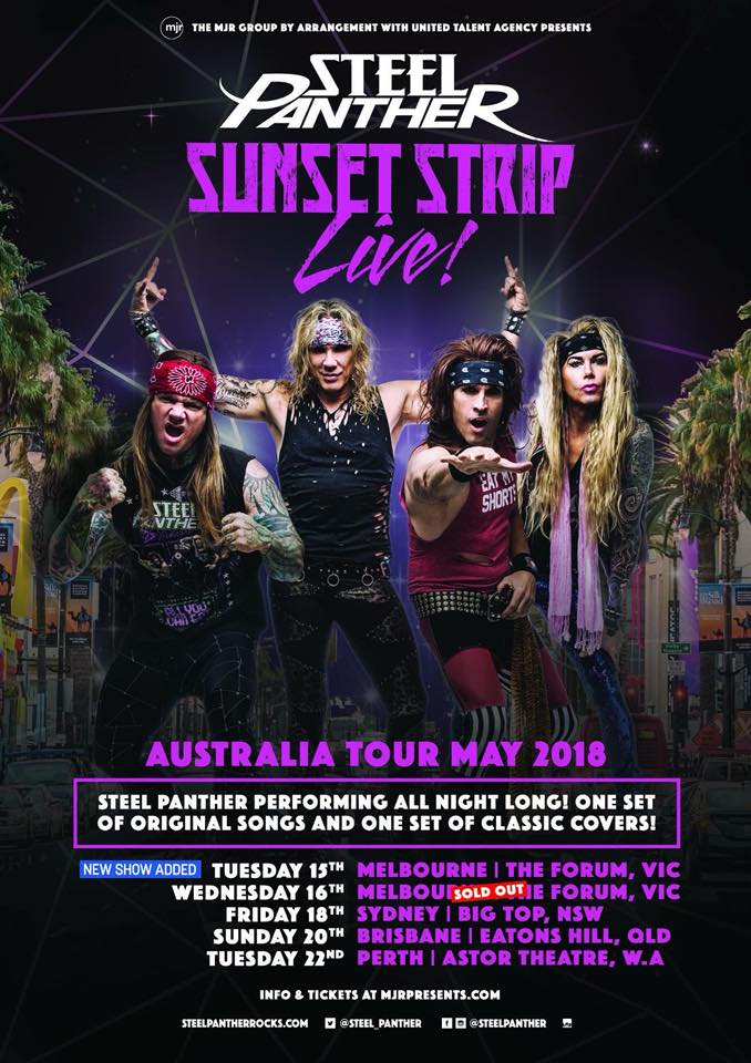 Steel Panther [2018] | Satchel on 'Sunset Strip Live', playing covers, advice for young fans