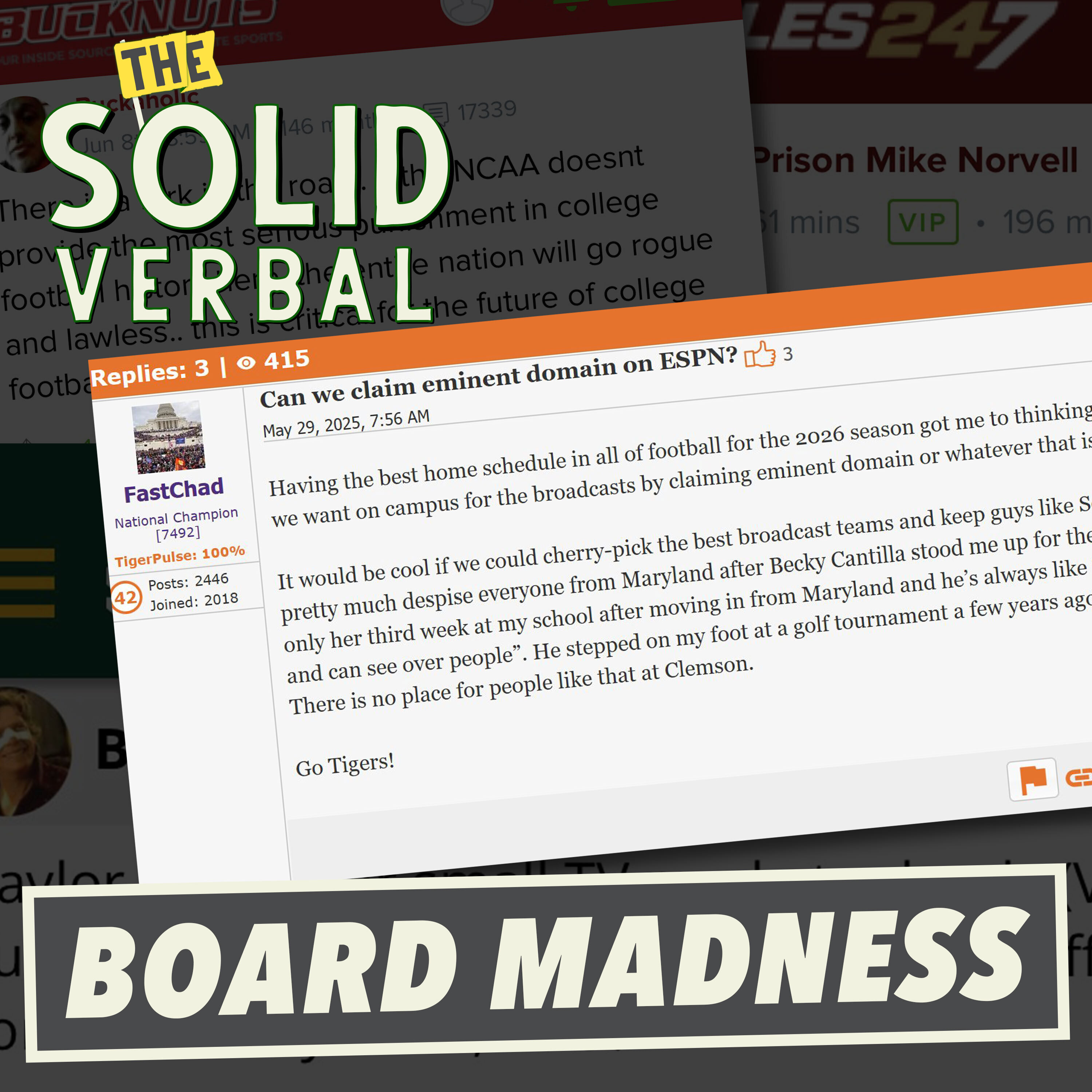 Message Board Madness: Eminent Domain, Brainiac Fans, and a Coachless Florida State