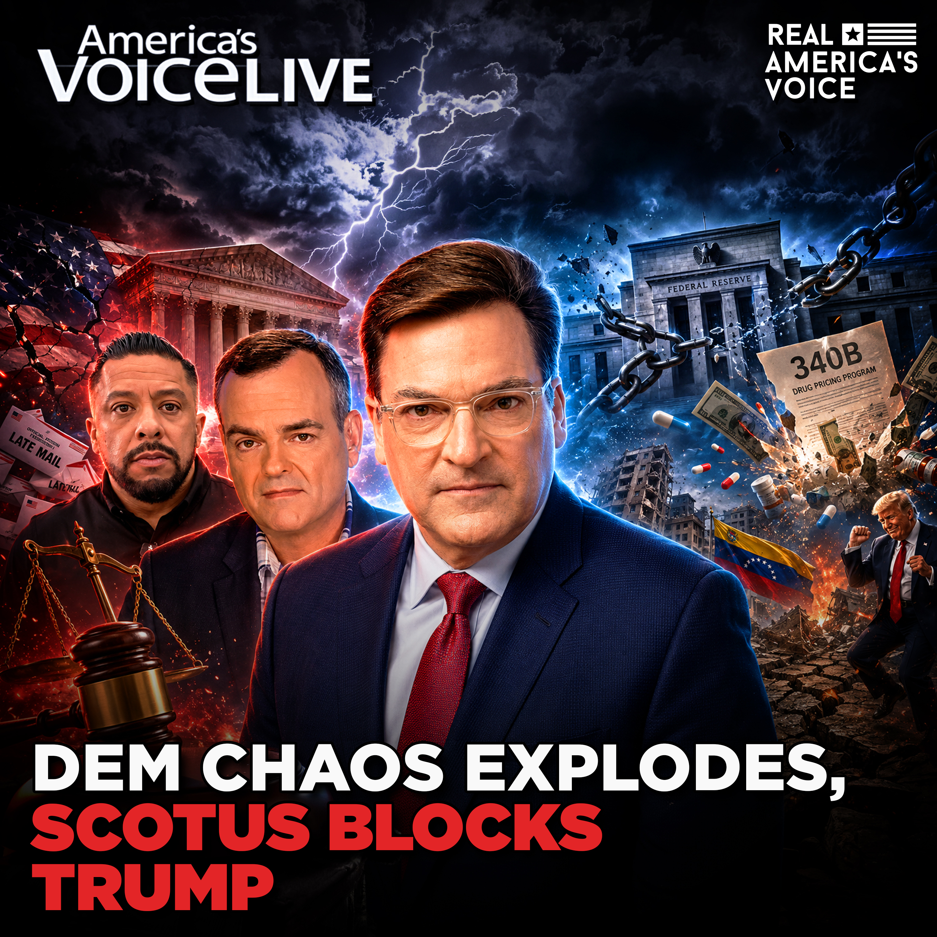 DEMOCRATS IN CHAOS AS SCOTUS SLAPS TRUMP ON VOTING \& FED | AMERICA'S VOICE LIVE episode artwork