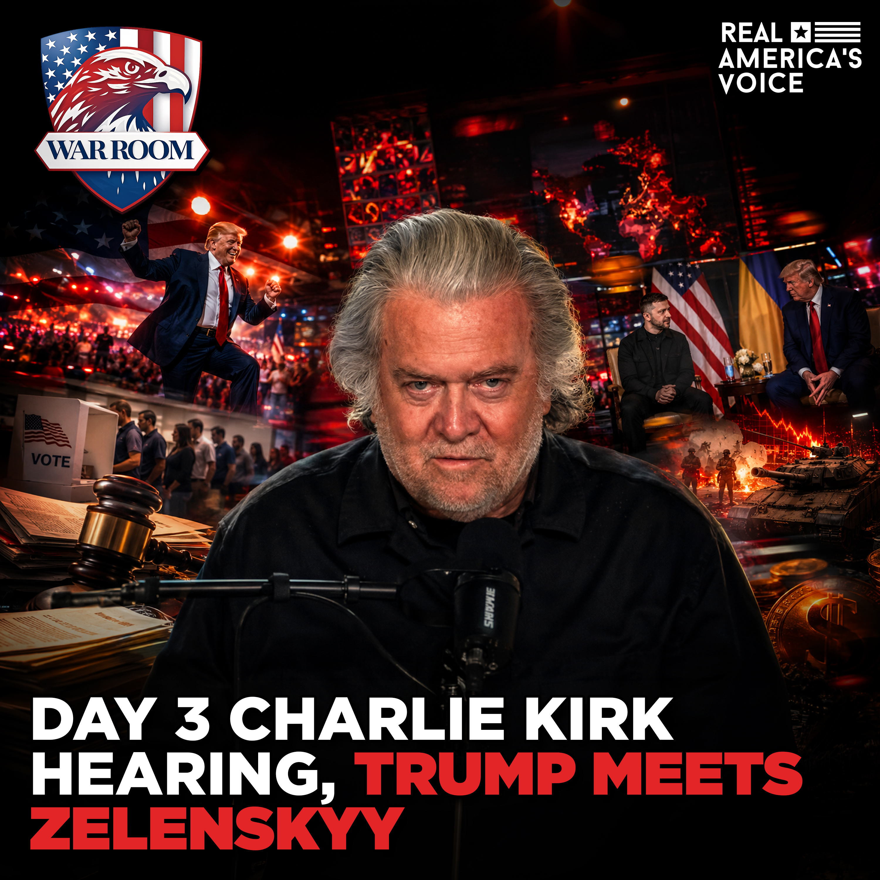 CHARLIE KIRK HEARING CONTINUES AS TRUMP MEETS ZELENSKYY | WAR ROOM AM W/ STEVE BANNON | JULY 8TH, 2026 episode artwork
