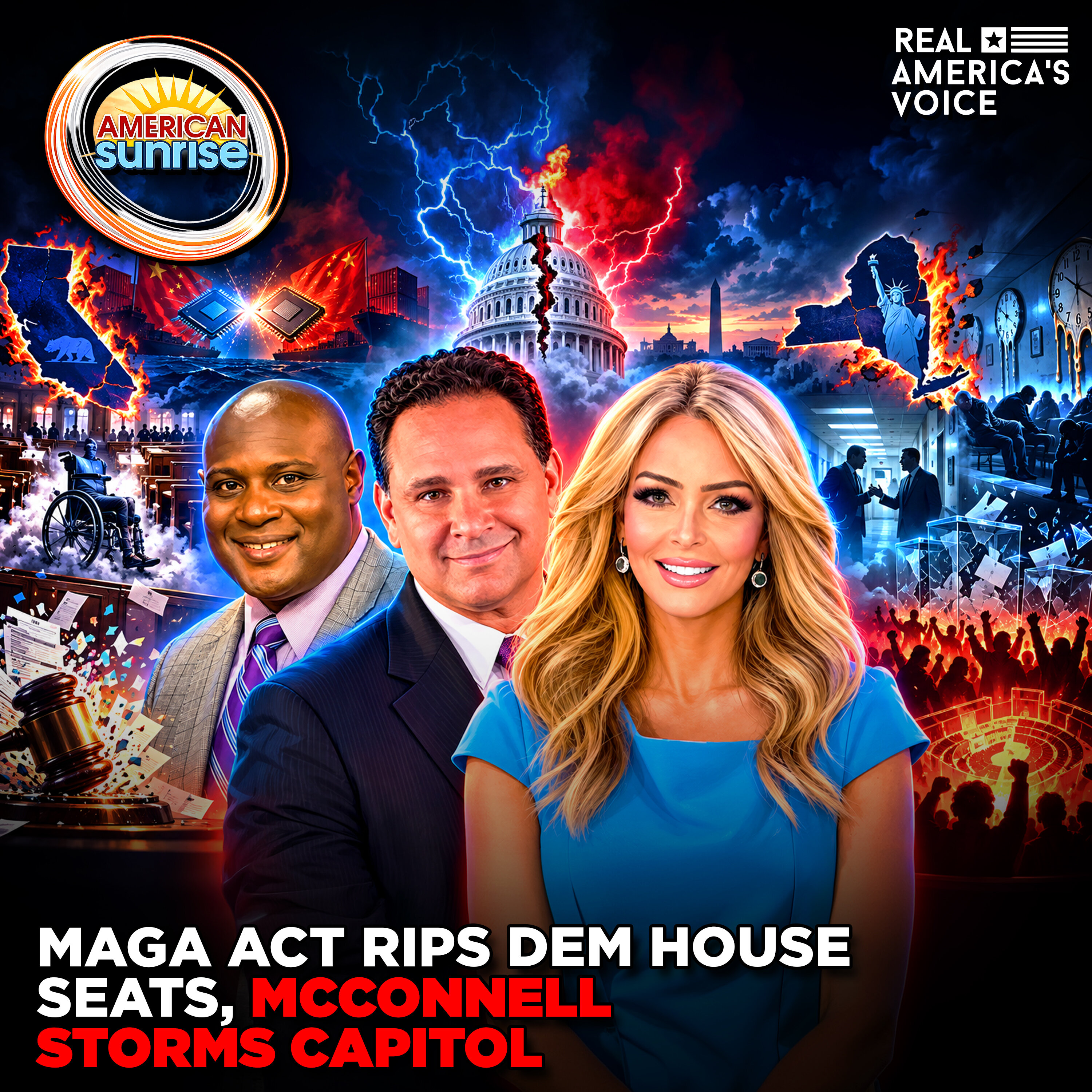 MAGA ACT RIPS DEM HOUSE SEATS, MCCONNELL STORMS CAPITOL | AMERICAN SUNRISE