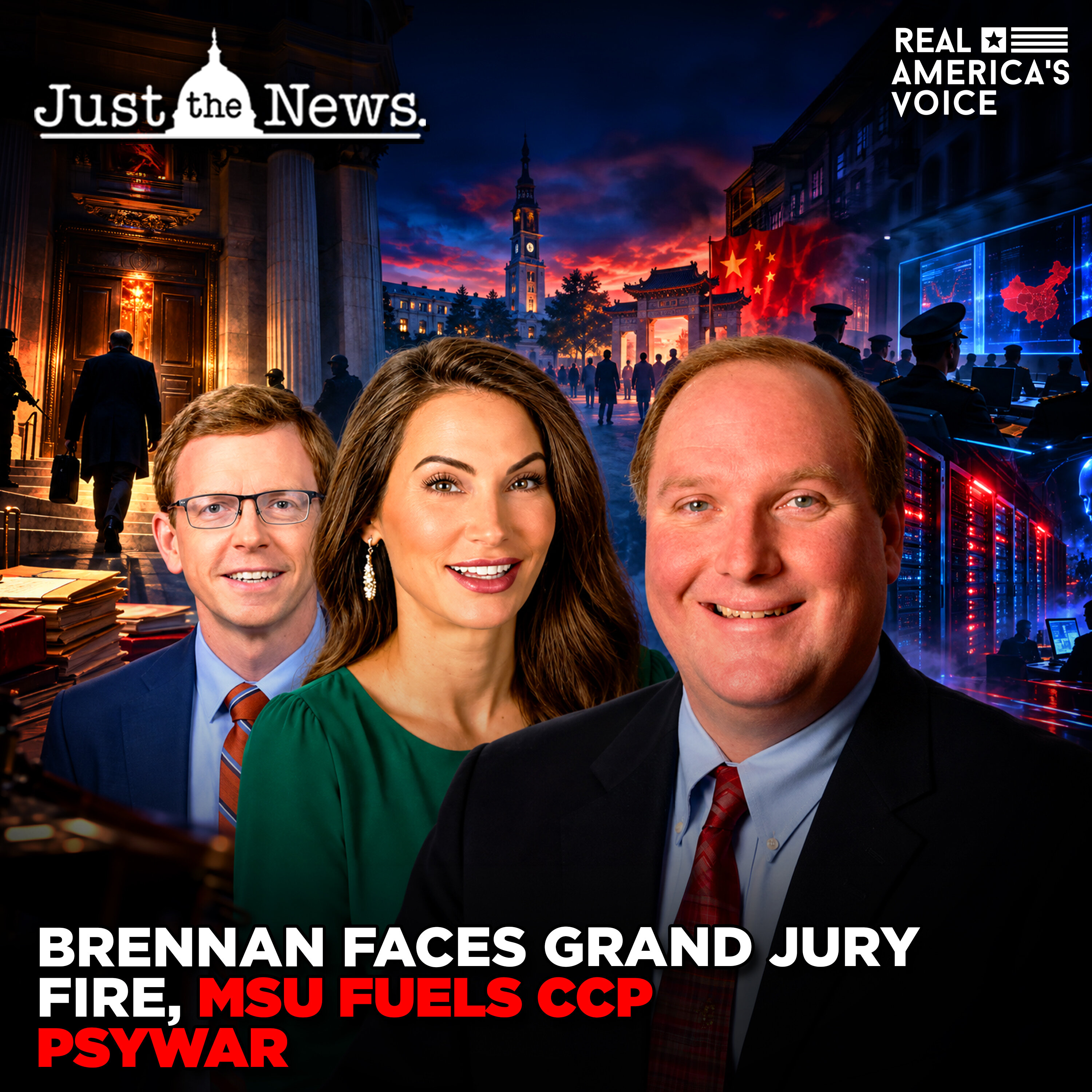 BRENNAN FACES GRAND JURY FIRE, MSU FUELS CCP PSYWAR | JUST THE NEWS - NO NOISE