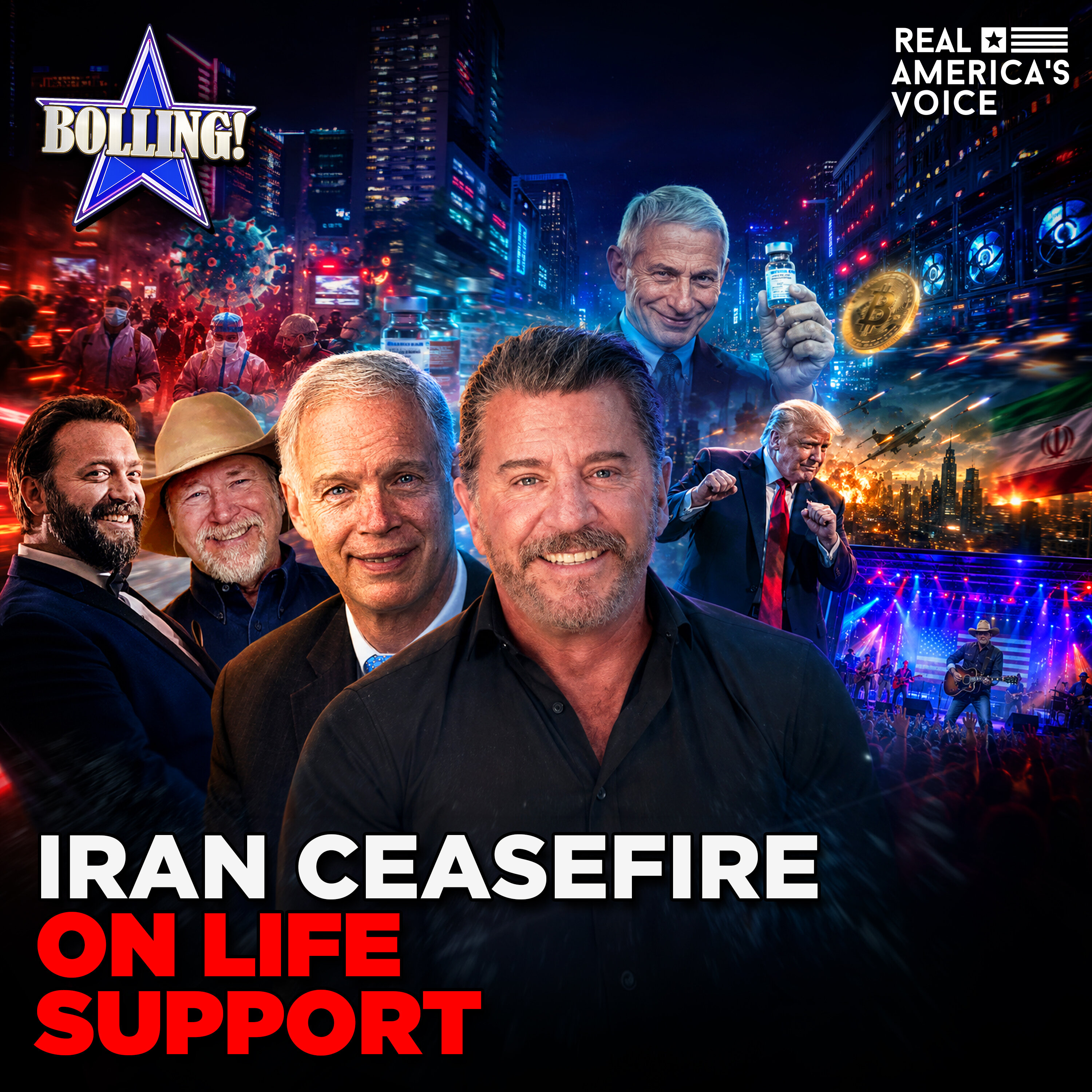 IRAN CEASEFIRE ON LIFE SUPPORT, CRYPTO MINING, REAL AMERICA'S MUSIC | THE ERIC BOLLING SHOW — Real America’s Voice cover