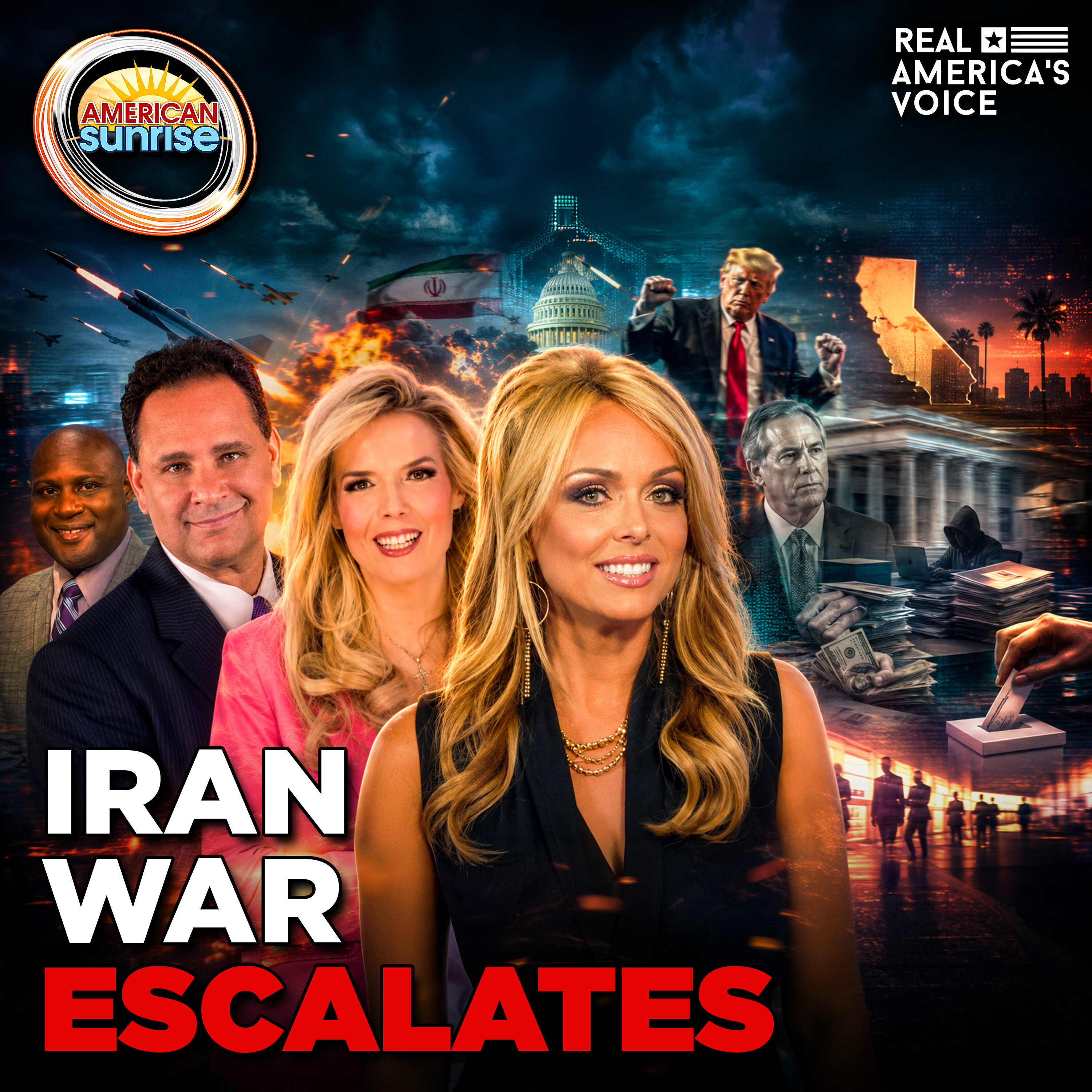 IRAN WAR UPDATE, ANTI-FRAUD BILLS, KEN PAXTON TRUMP TEXAS BOMBSHELL | THE AMERICAN SUNRISE — Real America’s Voice cover