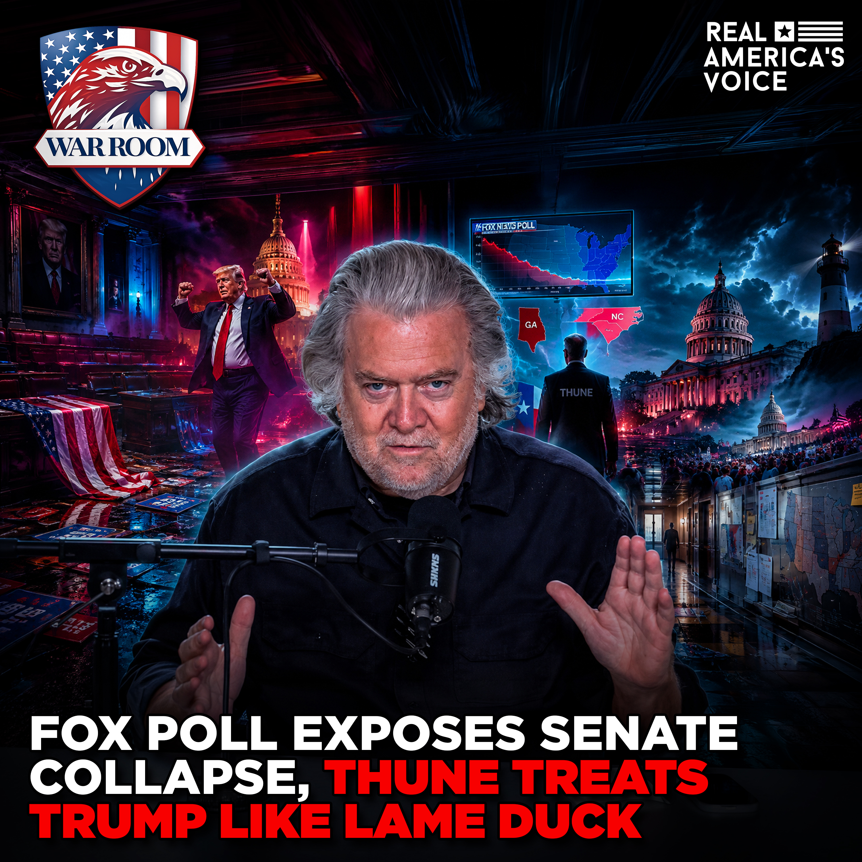 FOX POLL EXPOSES GOP SENATE COLLAPSE AS THUNE TREATS TRUMP AS LAME DUCK | WAR ROOM AM W STEVE BANNON episode artwork