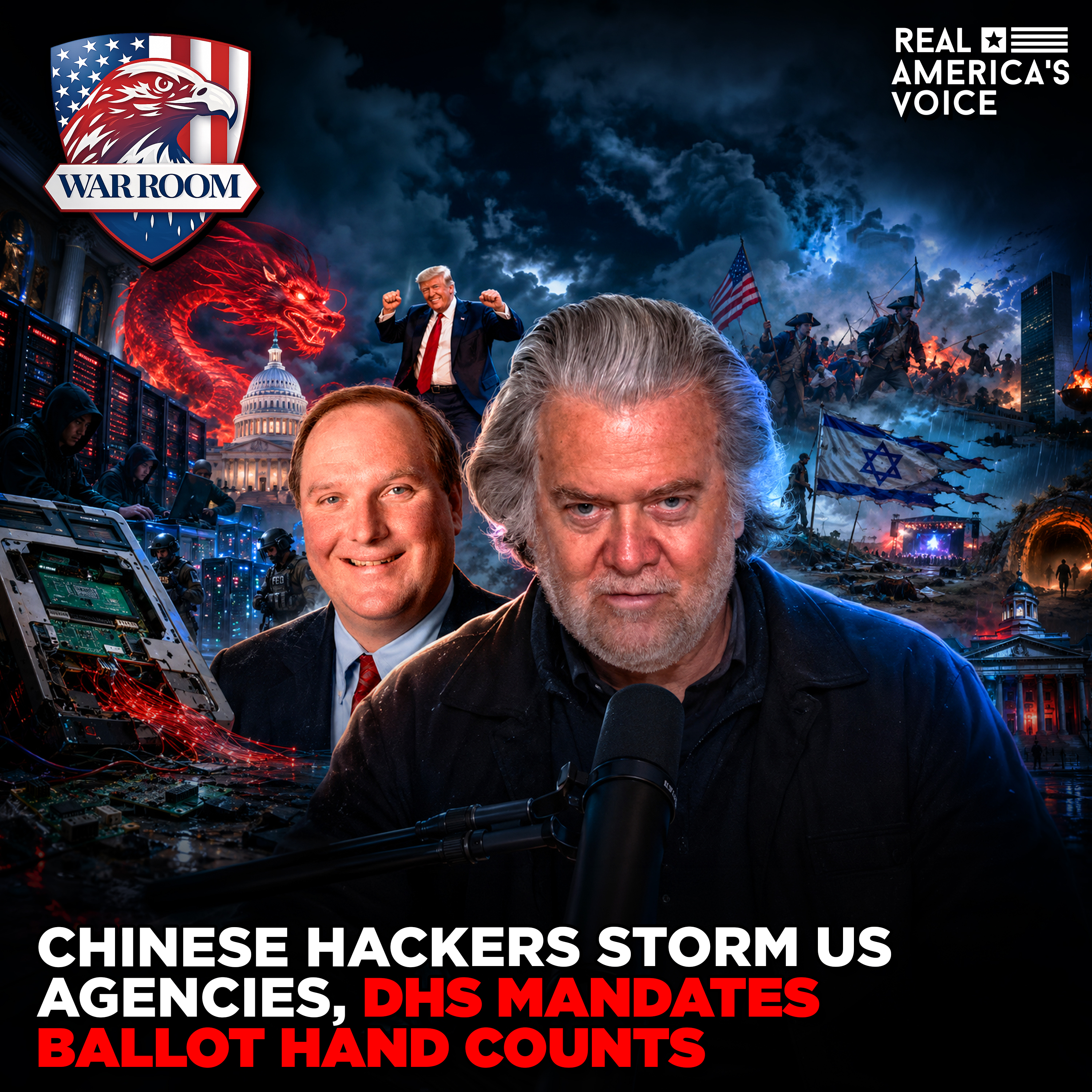 CHINESE HACKERS STORM US AGENCIES AS DHS MANDATES BALLOT HAND COUNTS | WAR ROOM PM W STEVE BANNON | AUGUST 27, 2026 episode artwork