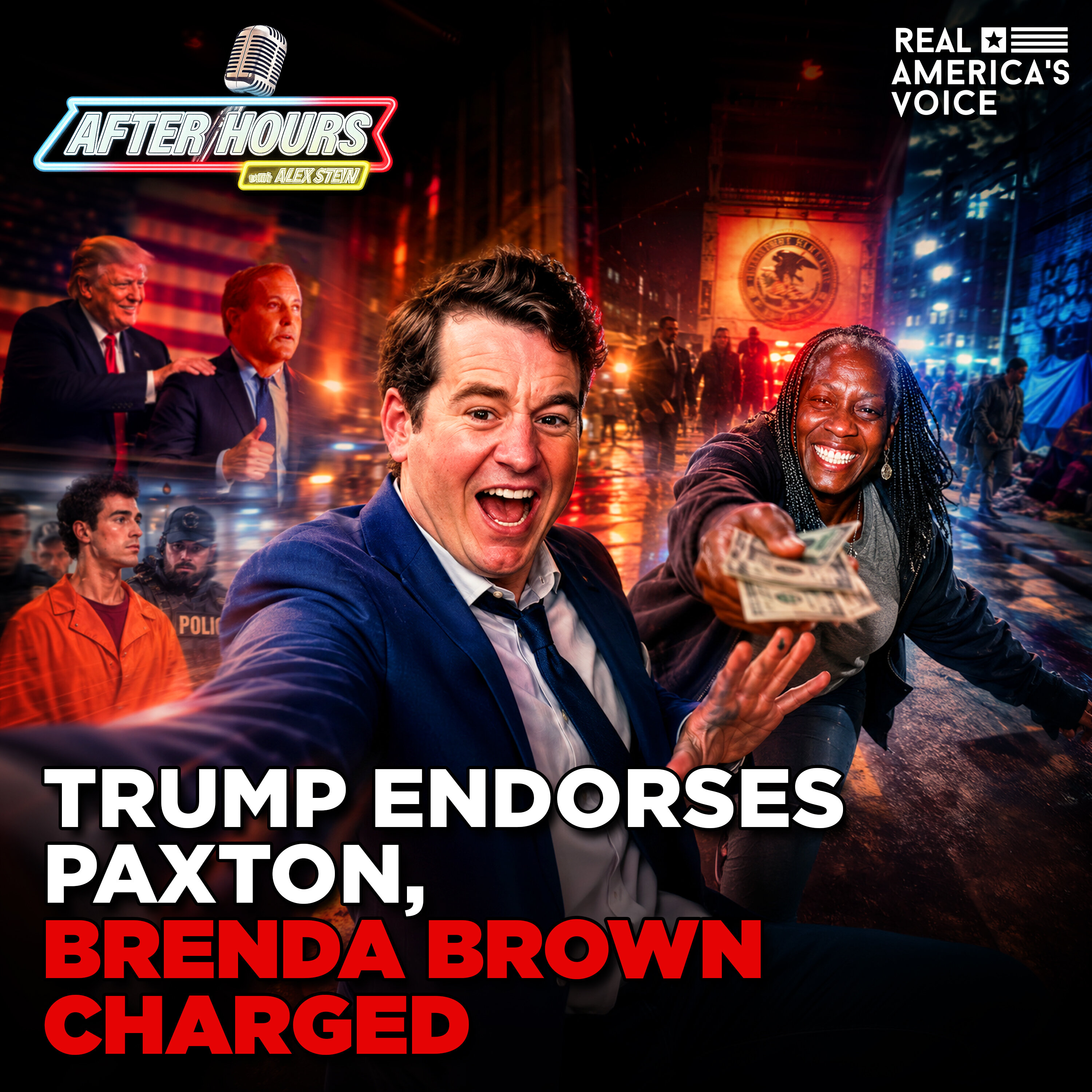 BRENDA BROWN CHARGED BY DOJ, TRUMP & PAXTON, LUIGI MANGIONE UPDATE | AFTER HOURS W/ ALEX STEIN — Real America’s Voice cover