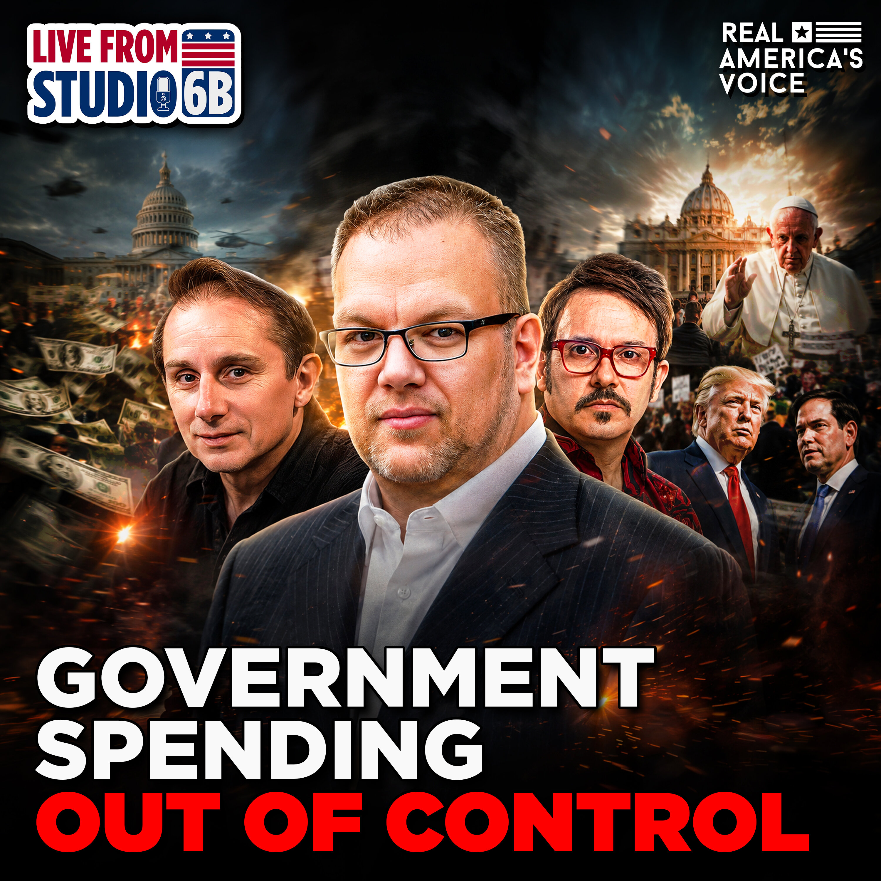 GOVT SPENDING OUT OF CONTROL, SPENCER PRATT CRUSHES LA DEBATE, DC WASTES TRILLIONS | LIVE FROM STUDIO 6B - Thursday, May 7 2026 — Real America’s Voice cover