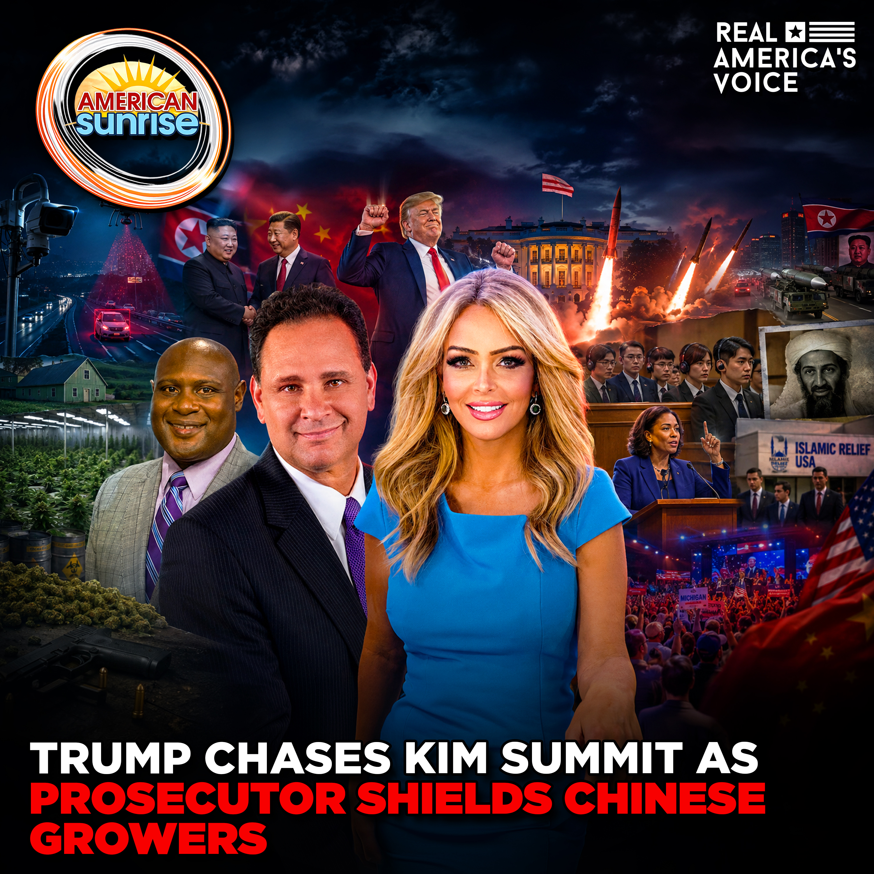 TRUMP CHASES KIM SUMMIT AS PROSECUTOR SHIELDS CHINESE GROWERS | AMERICAN SUNRISE episode artwork