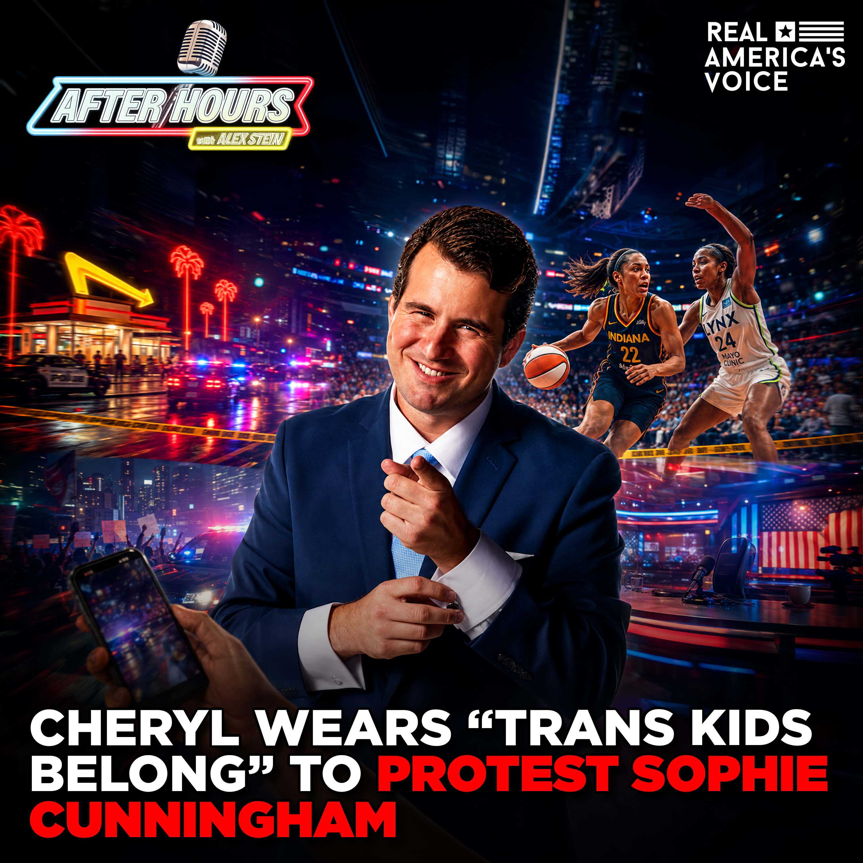 CHERYL REEVE WEARS “TRANS KIDS BELONG” SHIRT TO PROTEST SOPHIE CUNNINGHAM | AFTER HOURS W ALEX STEIN episode artwork