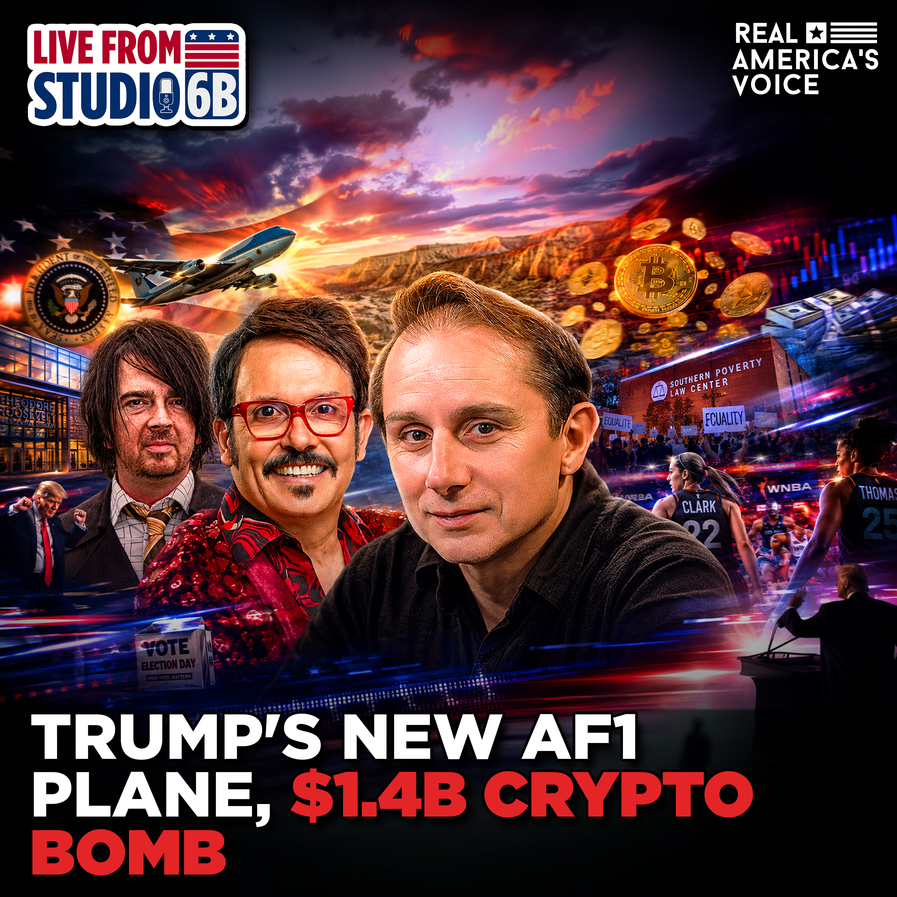 TRUMP'S DEBUTS AIR FORCE ONE, $1.4B CRYPTO WIN & WNBA HATE EXPOSED | LIVE FROM STUDIO 6B - WEDNESDAY, JULY 1 2026 episode artwork