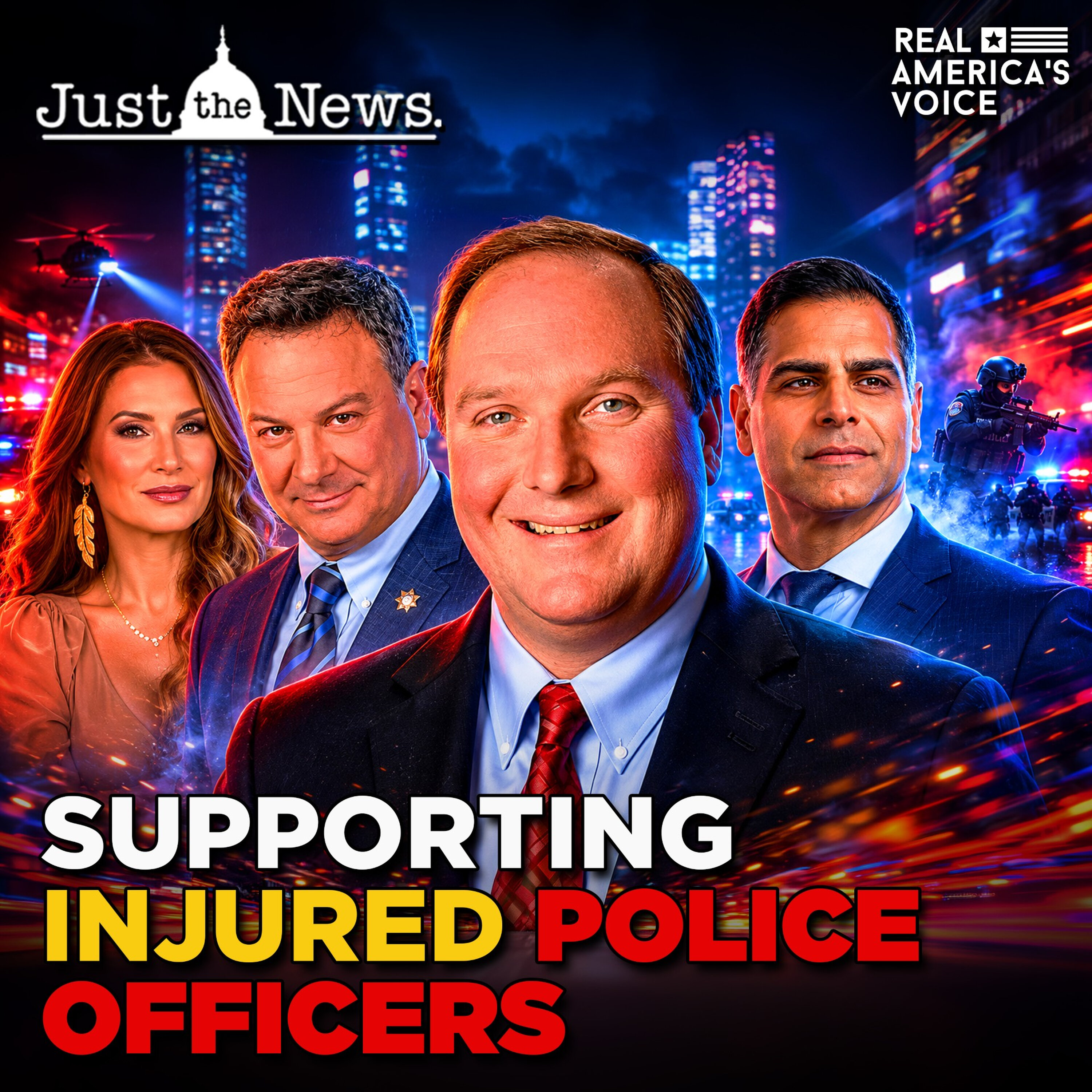 HONORING & HELPING THE POLICE OFFICERS WHO PROTECT US | JUST THE NEWS - NO NOISE — Real America’s Voice cover