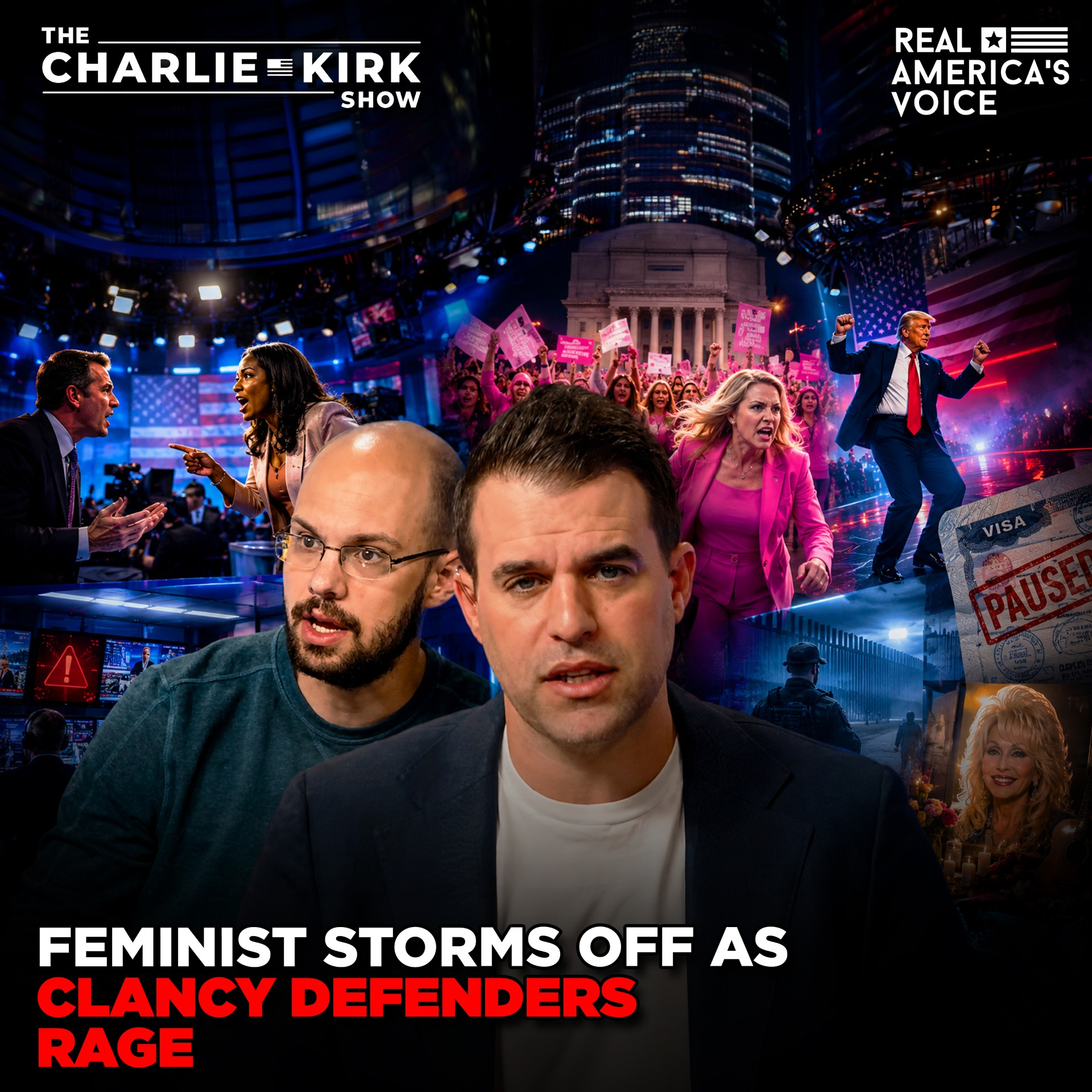 FEMINIST STORMS OFF AS CLANCY DEFENDERS RAGE |CHARLIE KIRK SHOW episode artwork