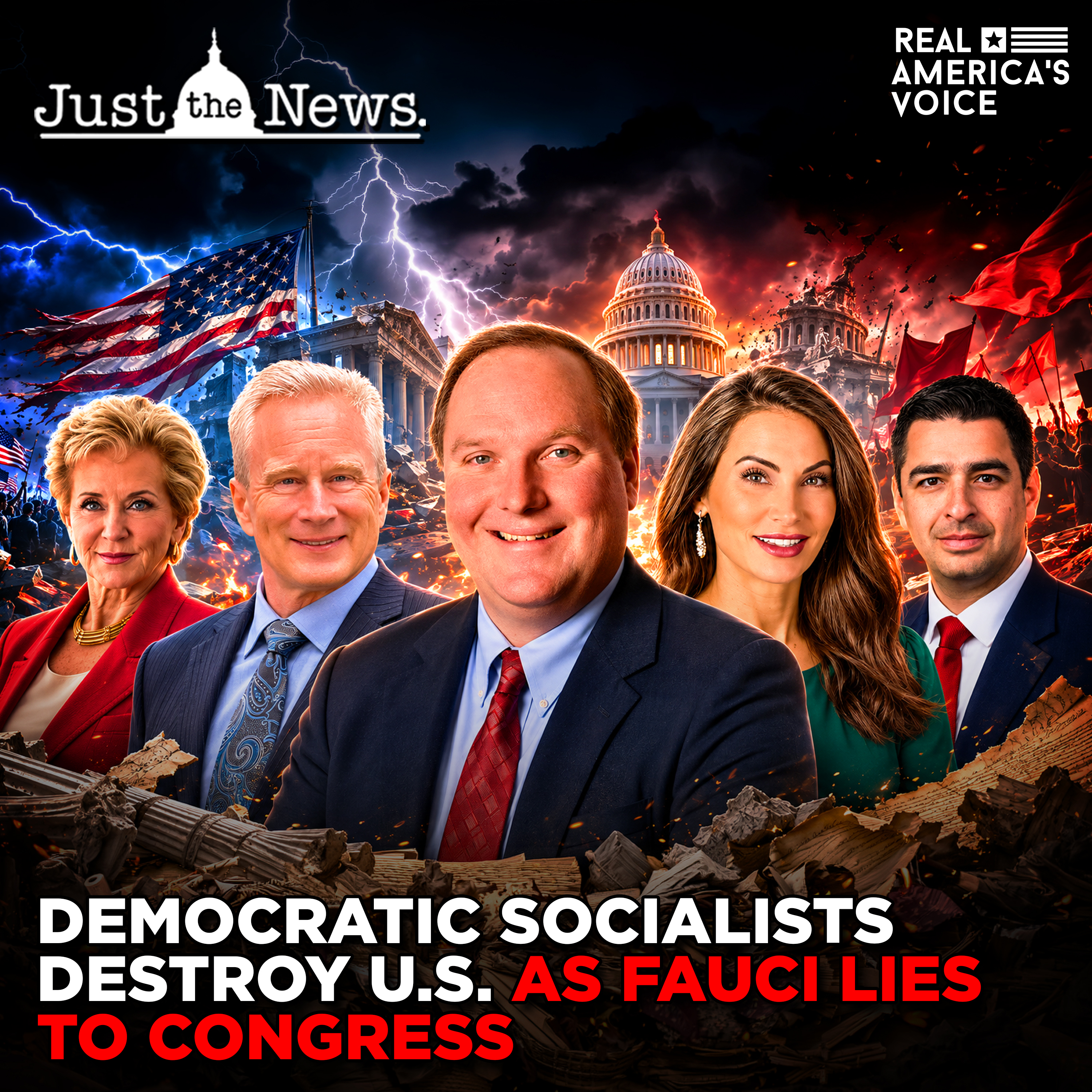 DSA PLOTS TO RUIN STATES, FAUCI DIARY EXPOSES COVID DEATH RATE LIE | JUST THE NEWS - NO NOISE episode artwork