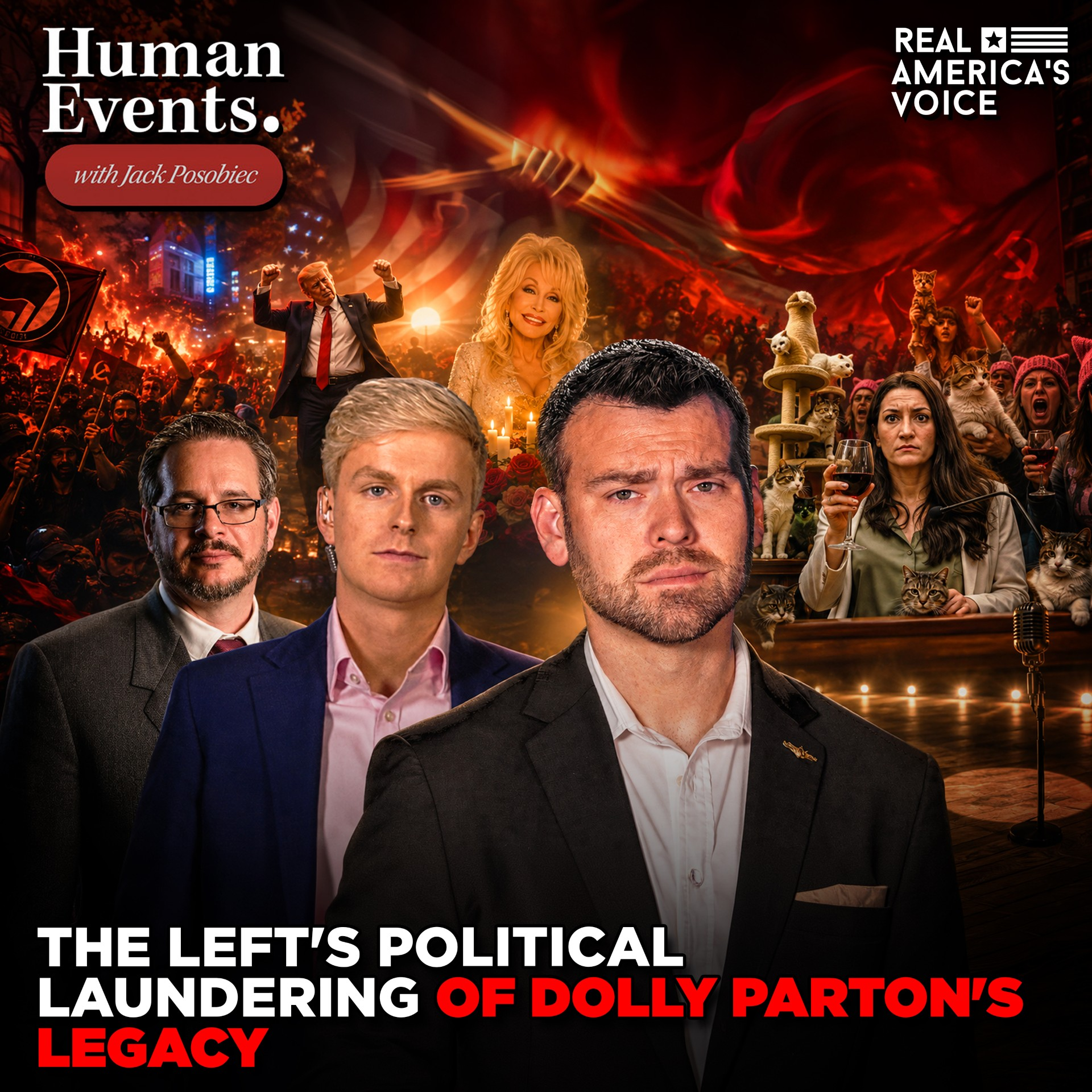 THE LEFT'S POLITICAL LAUNDERING OF DOLLY PARTON'S LEGACY | HUMAN EVENTS DAILY W JACK POSOBIEC episode artwork