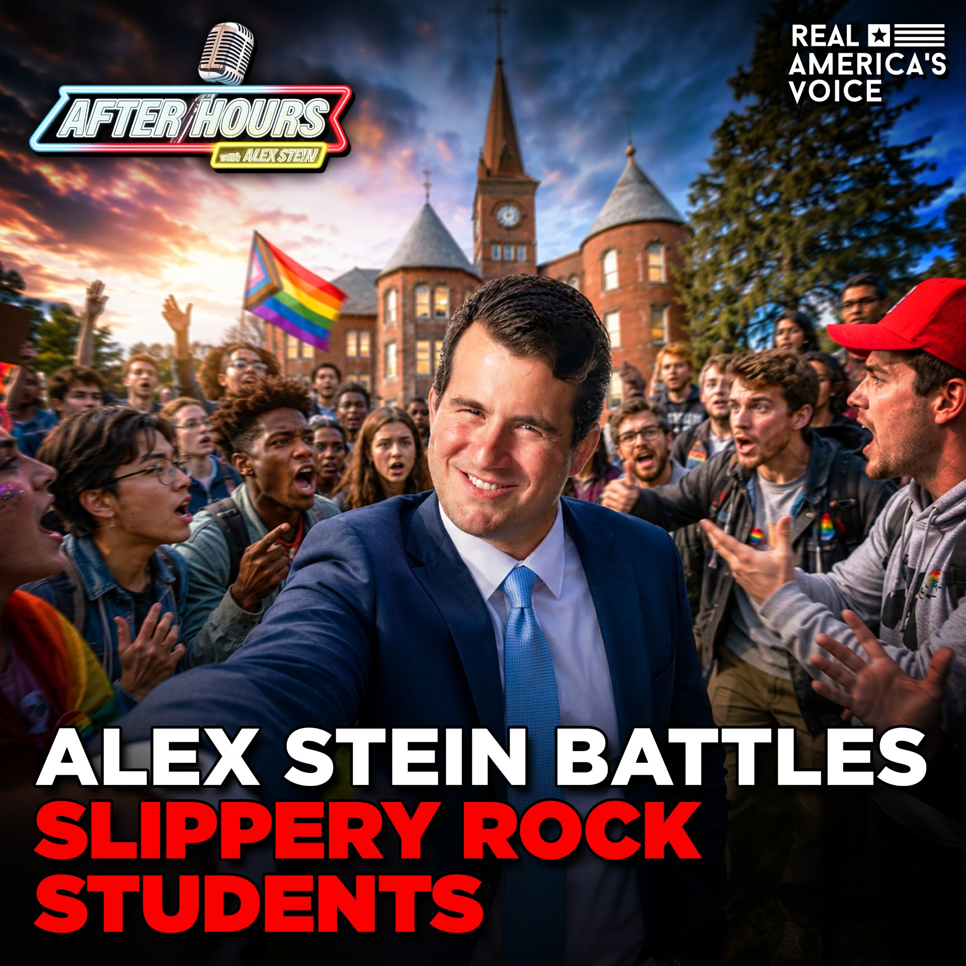 ALEX STEIN BATTLES SLIPPERY ROCK UNIVERSITY STUDENTS IN DEBATE CHALLENGE | AFTER HOURS W ALEX STEIN