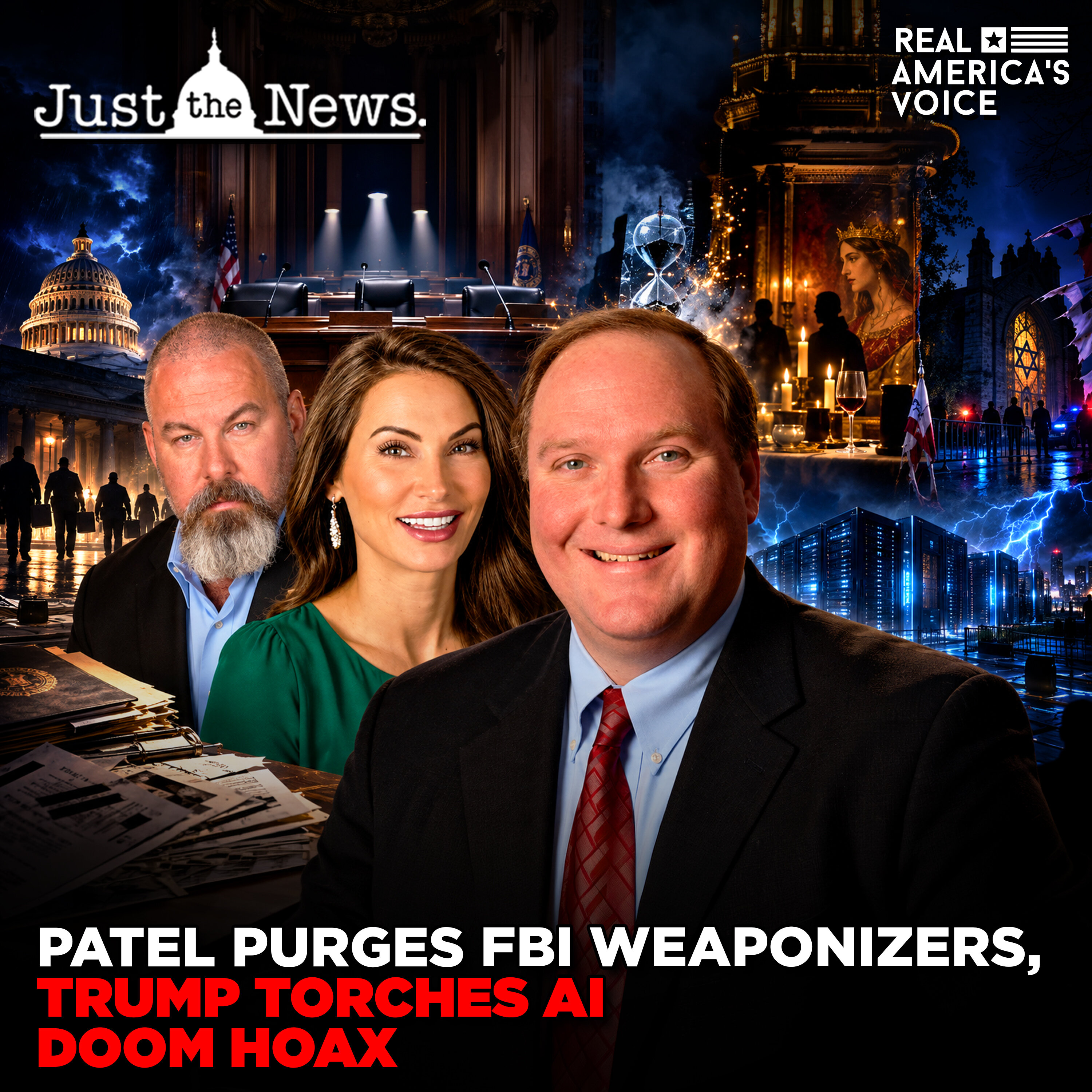 PATEL PURGES FBI WEAPONIZERS, TRUMP TORCHES AI DOOM HOAX | JUST THE NEWS - NO NOISE