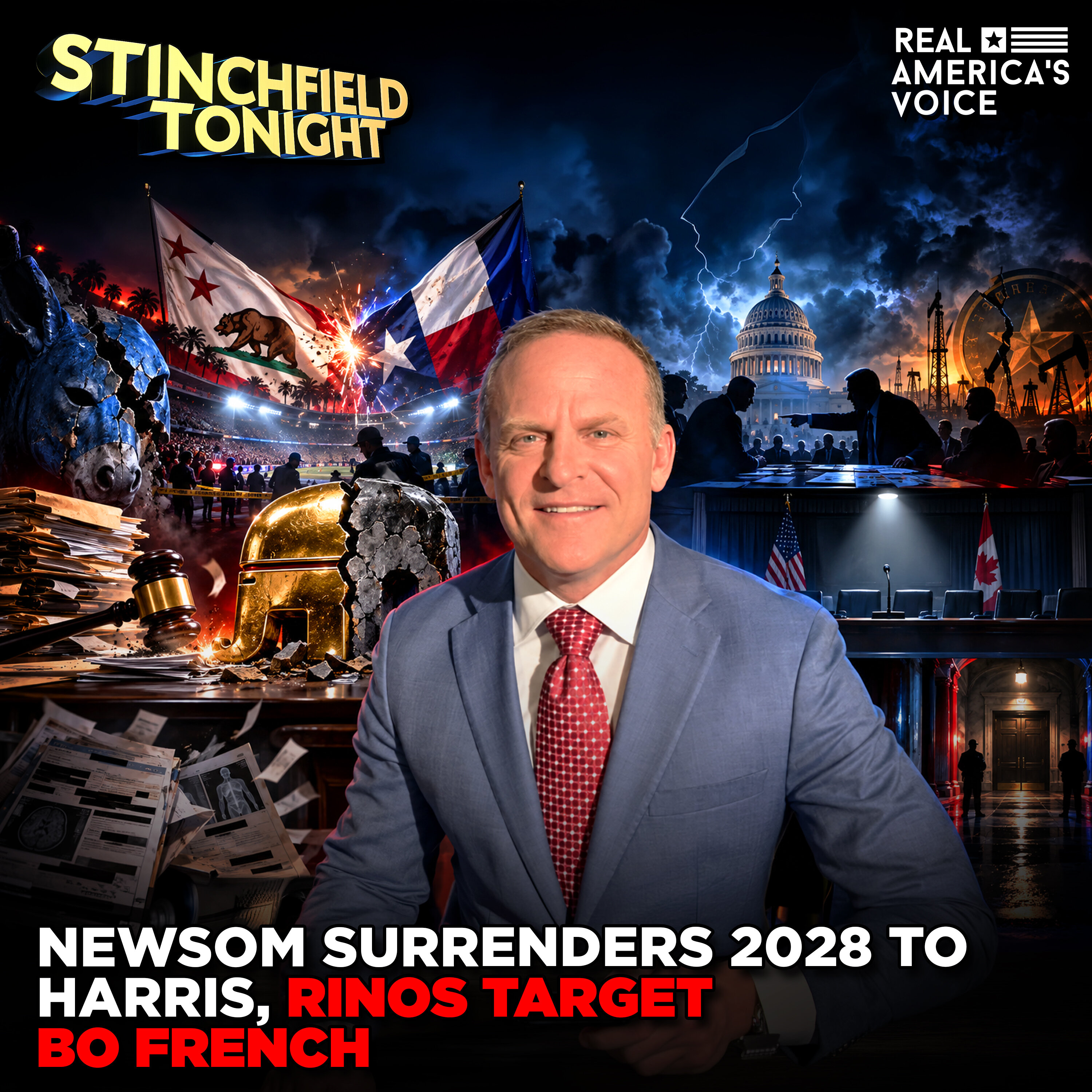 NEWSOM SURRENDERS 2028 TO HARRIS, RINOS TARGET BO FRENCH | STINCHFIELD TONIGHT | SEPTEMBER 15, 2026