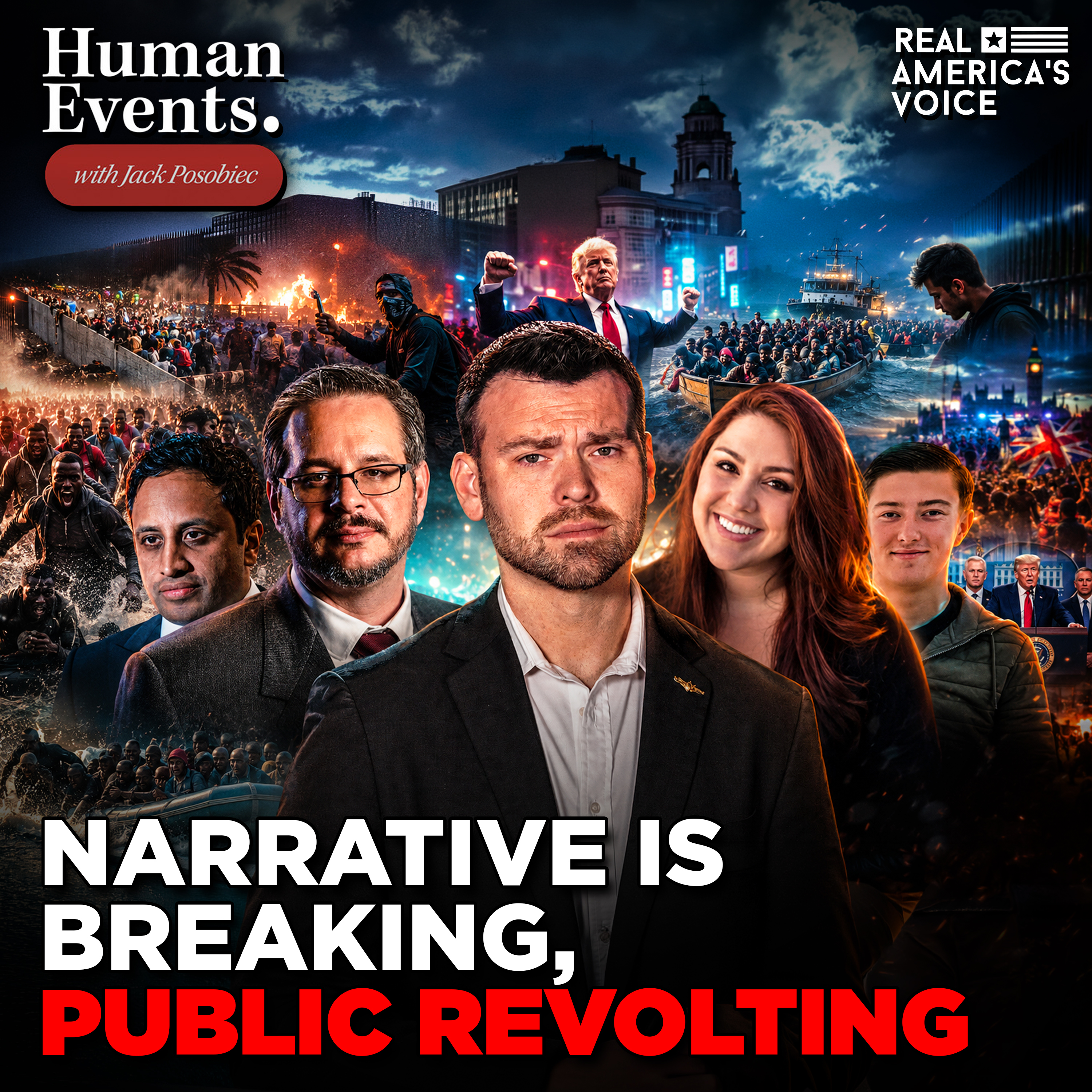 NARRATIVE COLLAPSING AS PUBLIC REVOLTS ON MASS MIGRATION | HUMAN EVENTS W JACK POSOBIEC